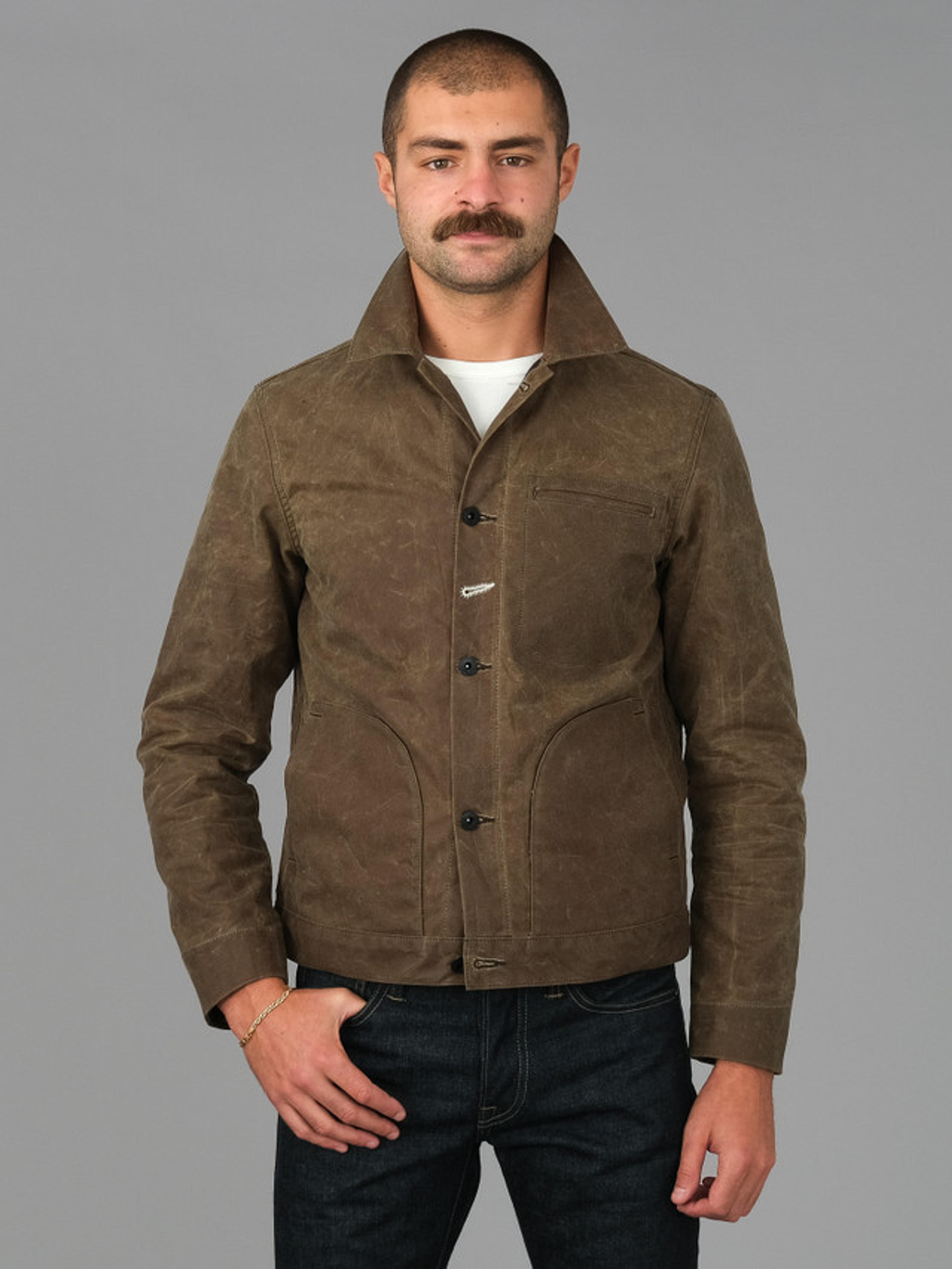 Lined Ridgeline Supply Jacket Waxed Brown - RGT | R&H