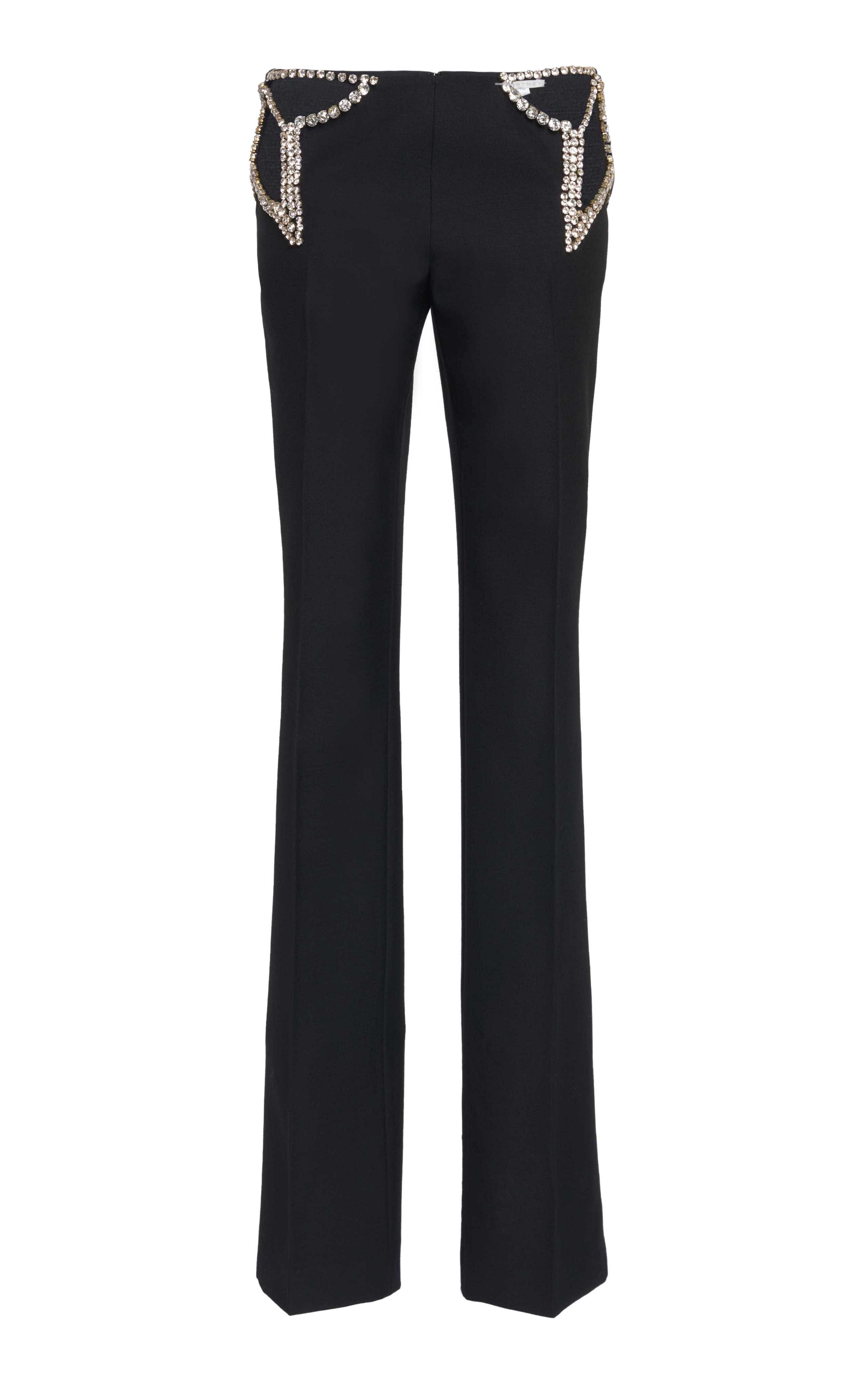 Crystal-Embellished Crepe Straight-Leg Pants By Stella Mccartney | Moda Operandi