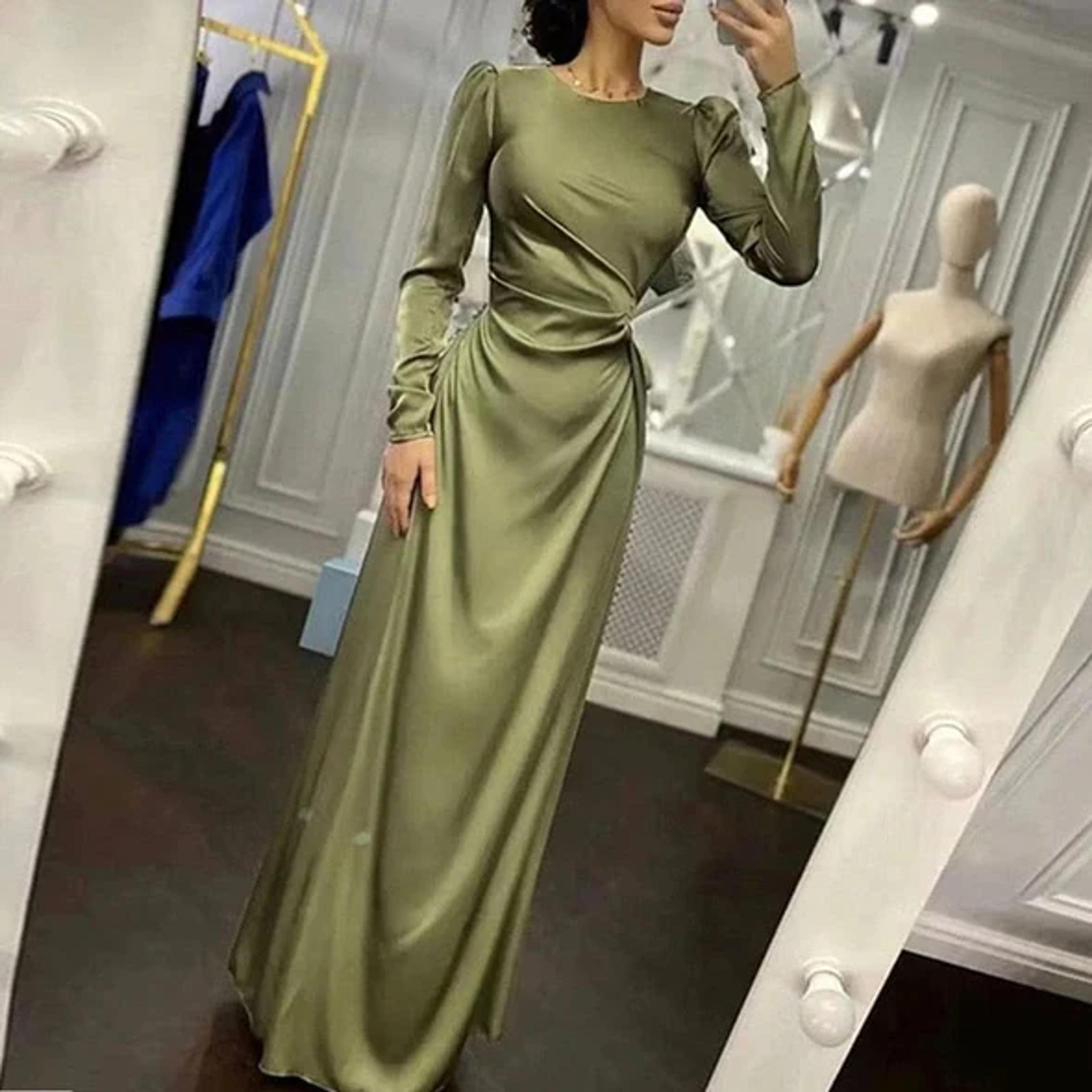 Graceful Silk Long Dress – AMOROUSDRESS