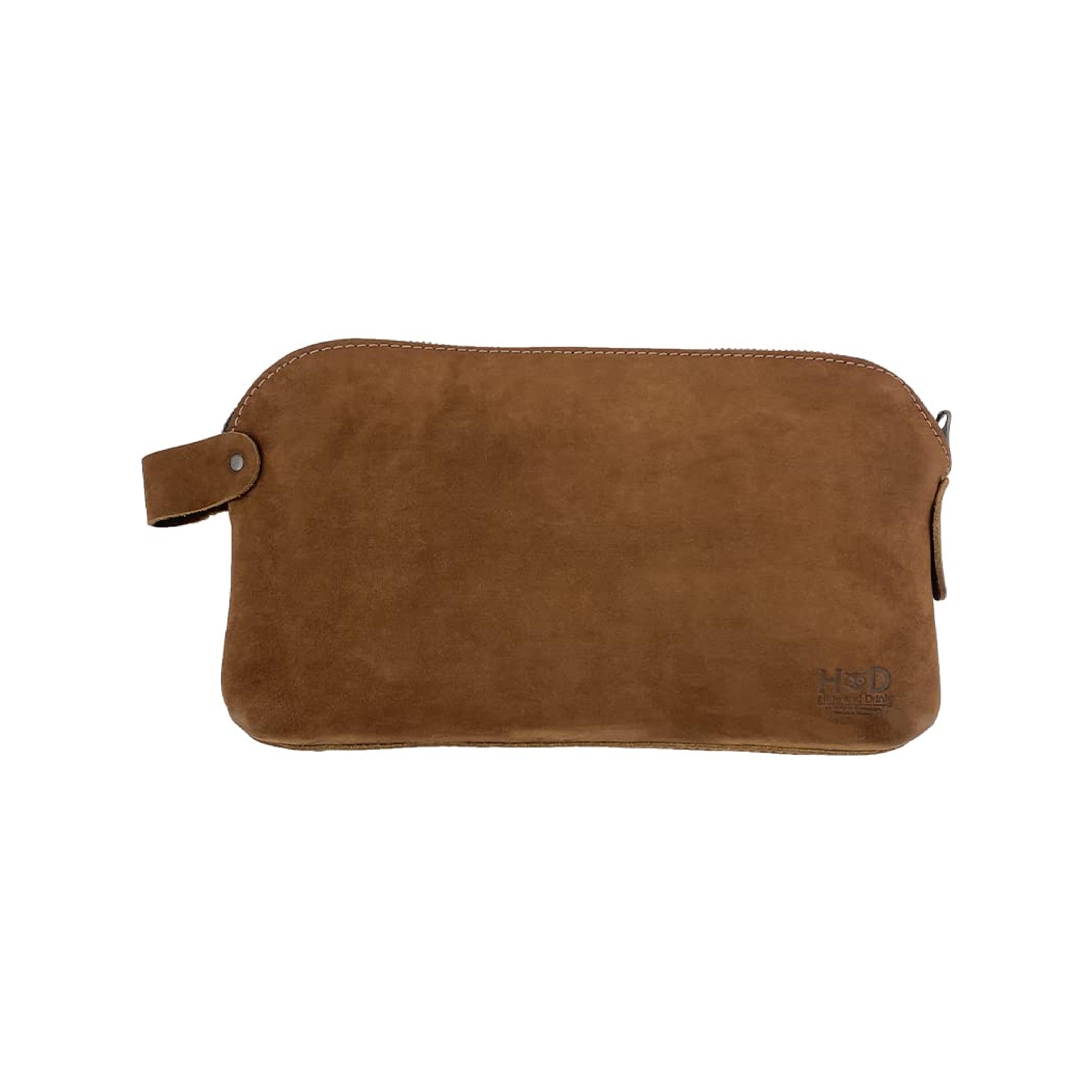 Large All Purpose Dopp Kit Utility Bag (Cords, Chargers, Tools, School / Office Supplies) Handmade by Hide & Drink :: Swayze Suede