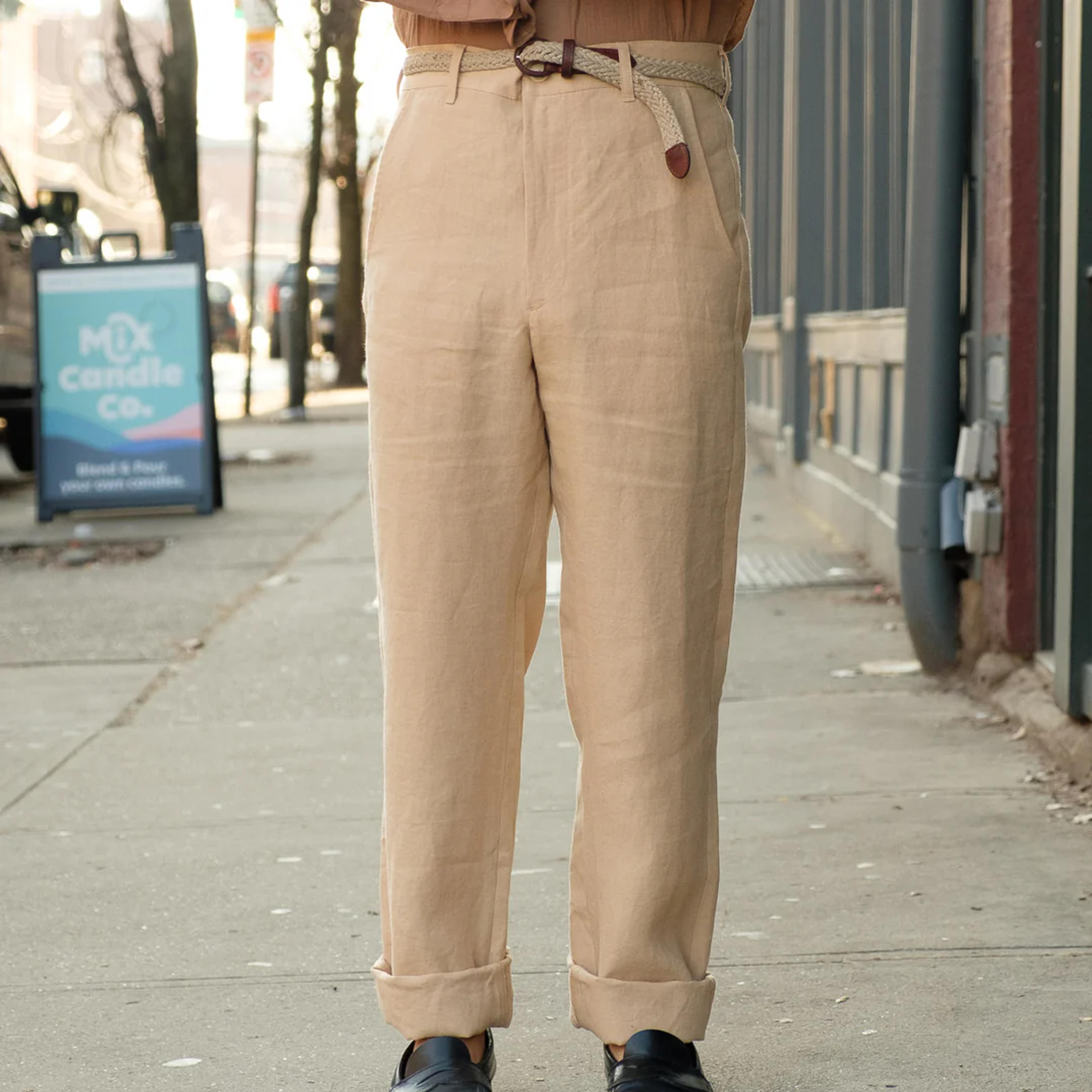 Sateen Pant in Safari Linen – Vestis Ltd.