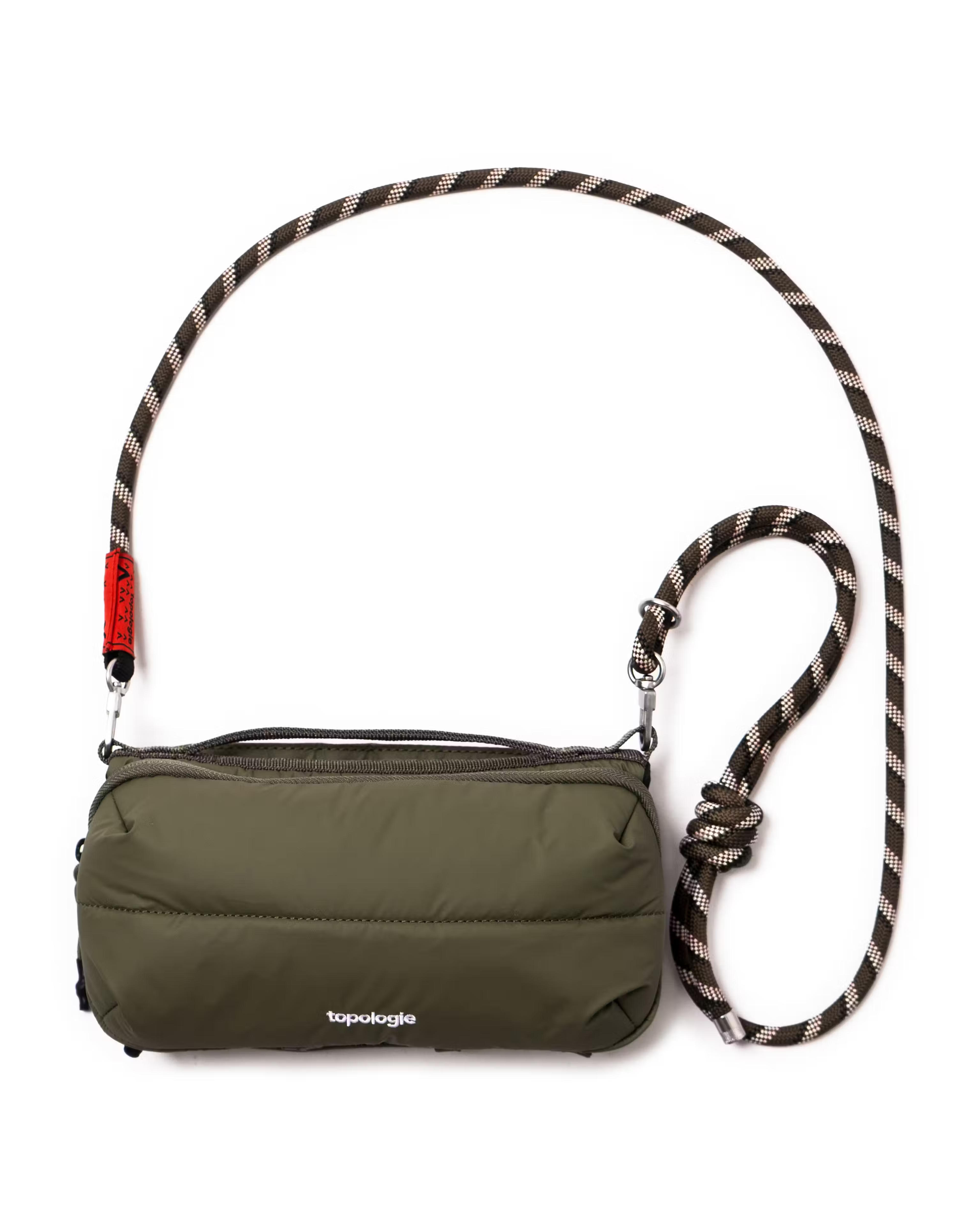 Topologie Bottle Sacoche Sling + Rope Pack - Army Green Puffer Sacoche / 8mm Army Green Rope | Waistpacks | Huckberry