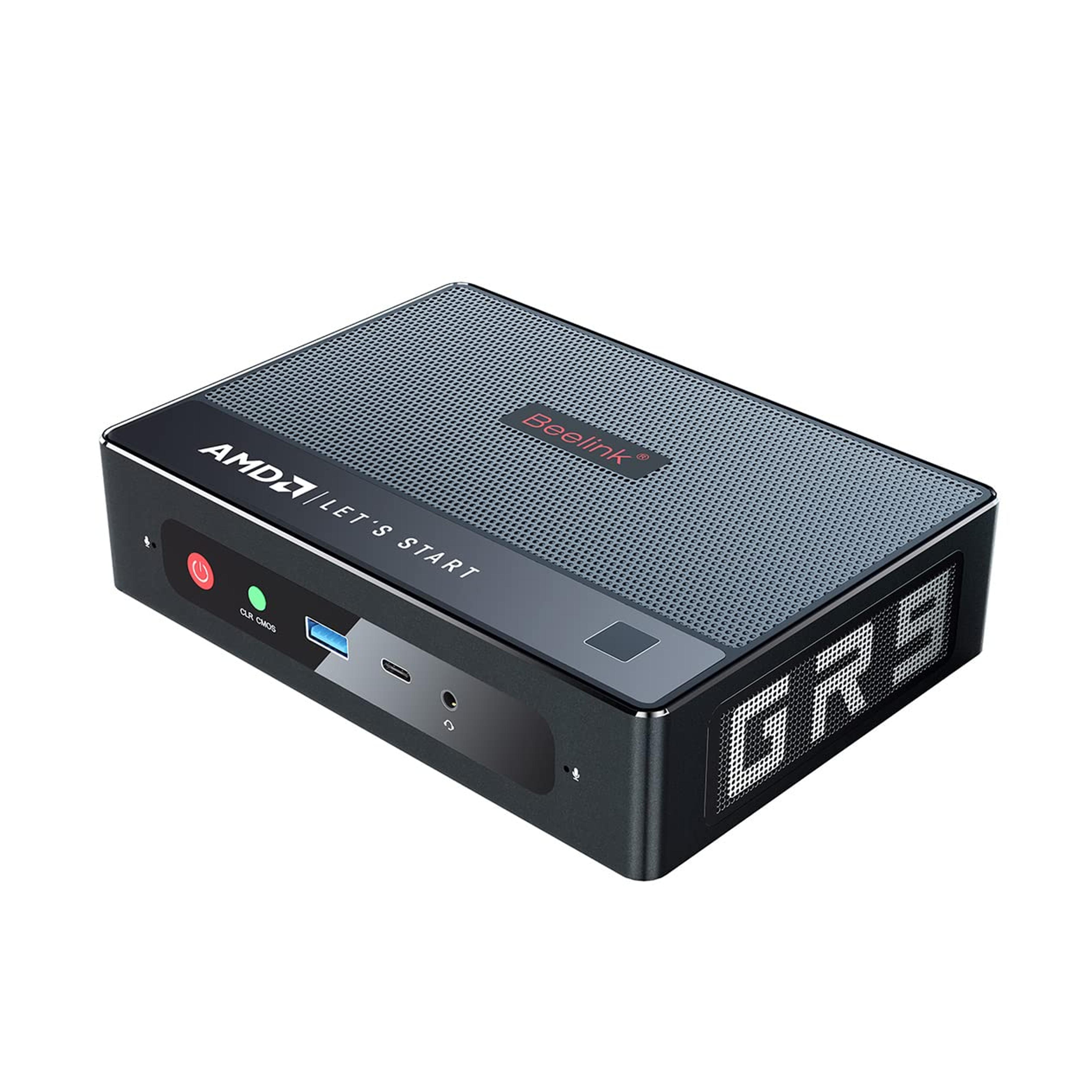 Beelink GTR5 Mini PC AMD Ryzen 9 5900hx 8C/16T Windows 11 Pro Mini Computer, 32GB RAM DDR4 500GB NVMe SSD, HDMI & DP & USB-C 4K@60Hz Output, 2X 2.5G RJ45, 2X M.2 SSD Slot, WiFi 6E, AMD Radeon Tower PC