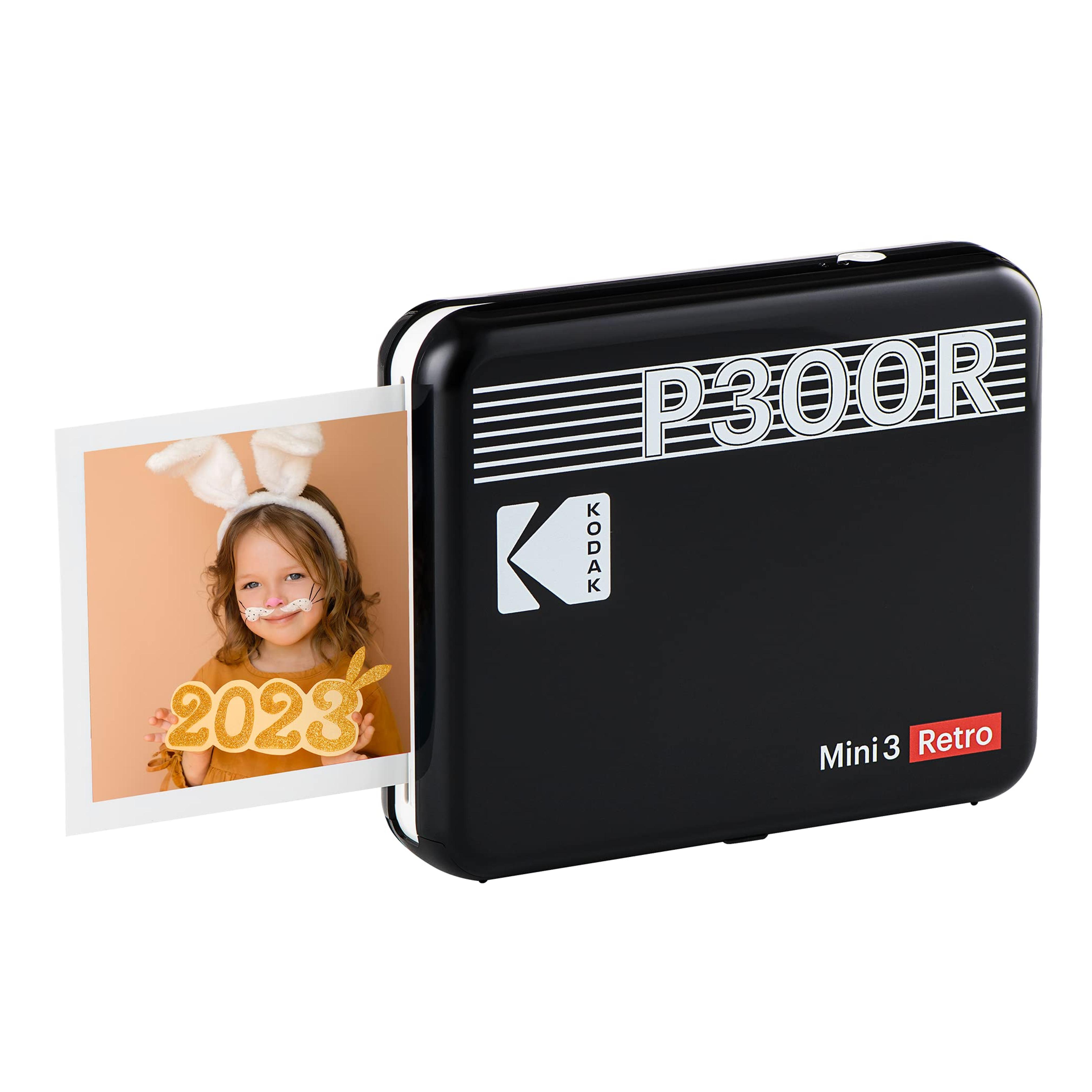 Amazon.com: KODAK Mini 3 Retro 3x3” Portable Photo Printer, Compatible with iOS, Android & Bluetooth Devices, Real Photo: 4Pass Technology & Laminating Process, Print Photos - Black : Electronics