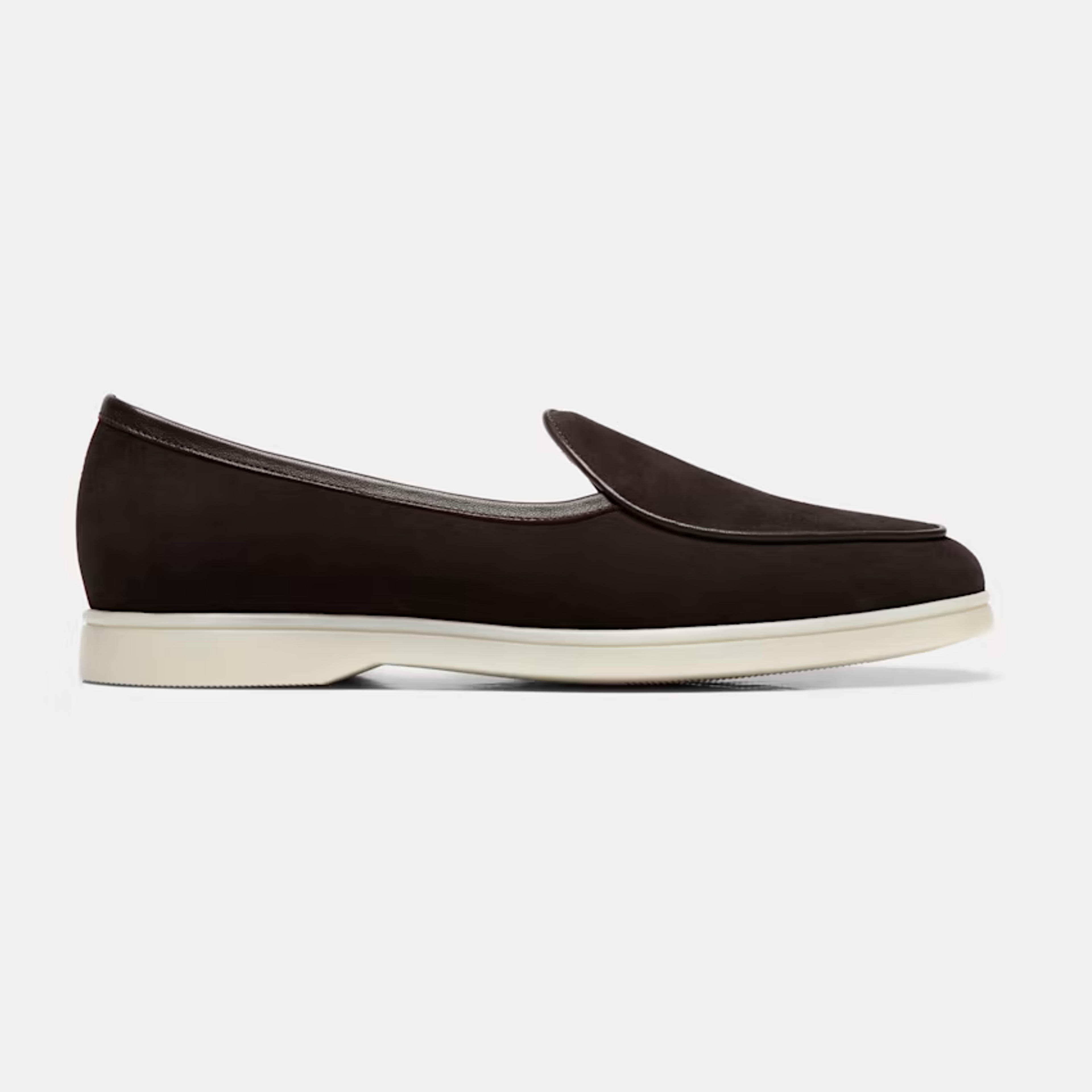 Dark Brown Slip-On in Italian Calf Suede | SUITSUPPLY Australia