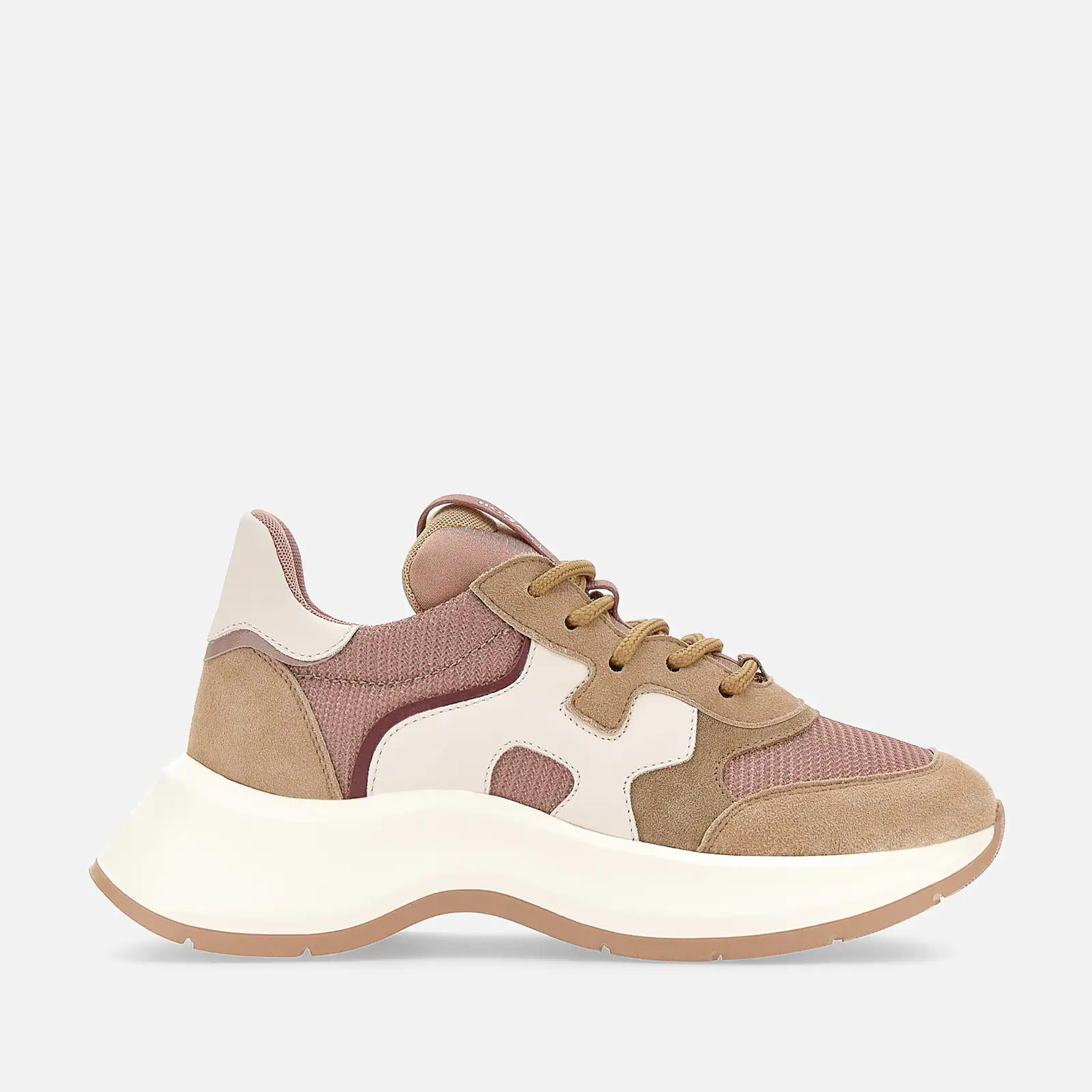 Sneakers Hogan H585 BROWN, PINK, WHITE for Woman HXW5850EK803HL420YAV