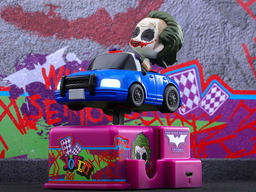 The Dark Knight CosRider The Joker & Police Car Set