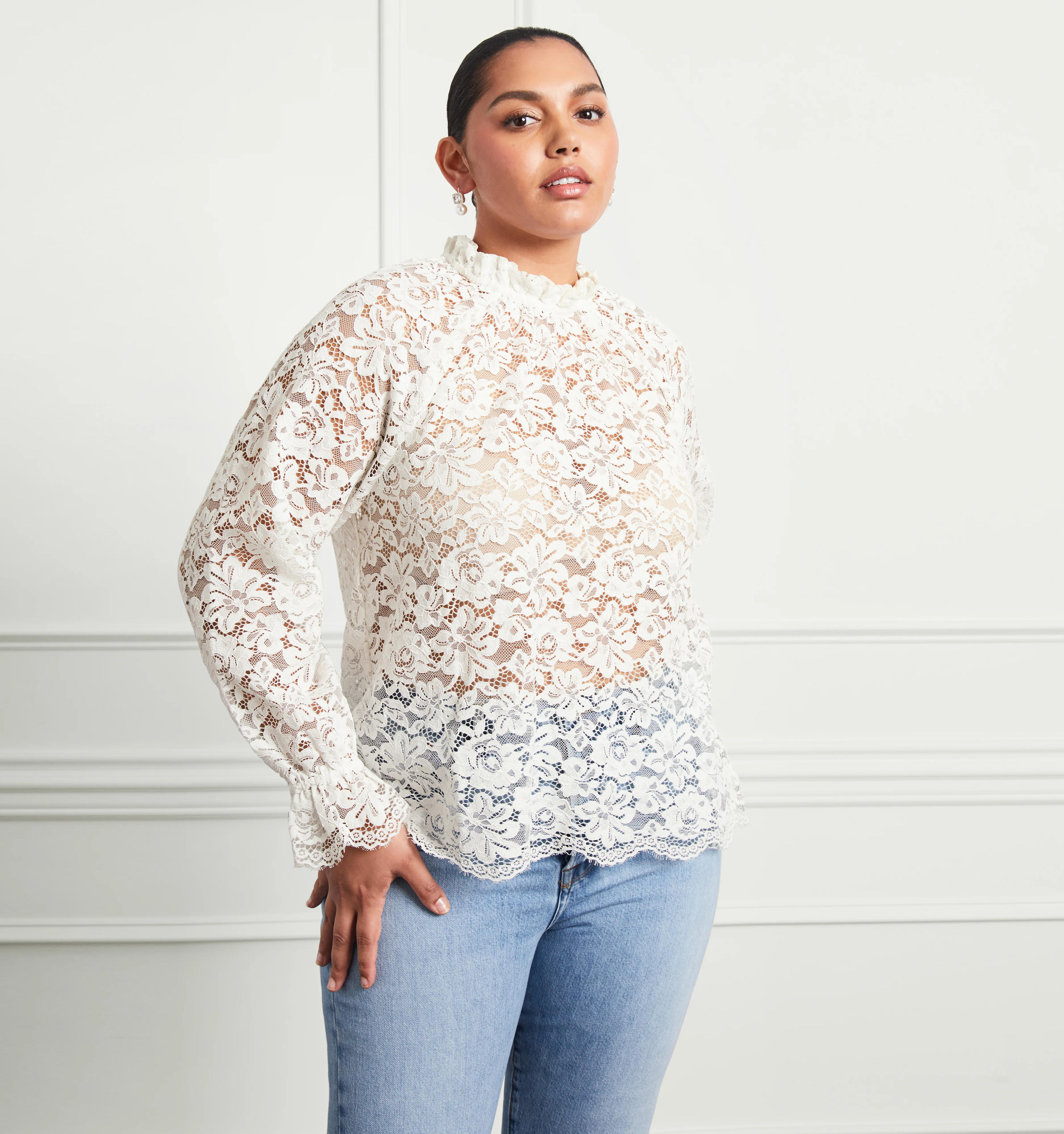 The Millie Top - White Lace – Hill House Home