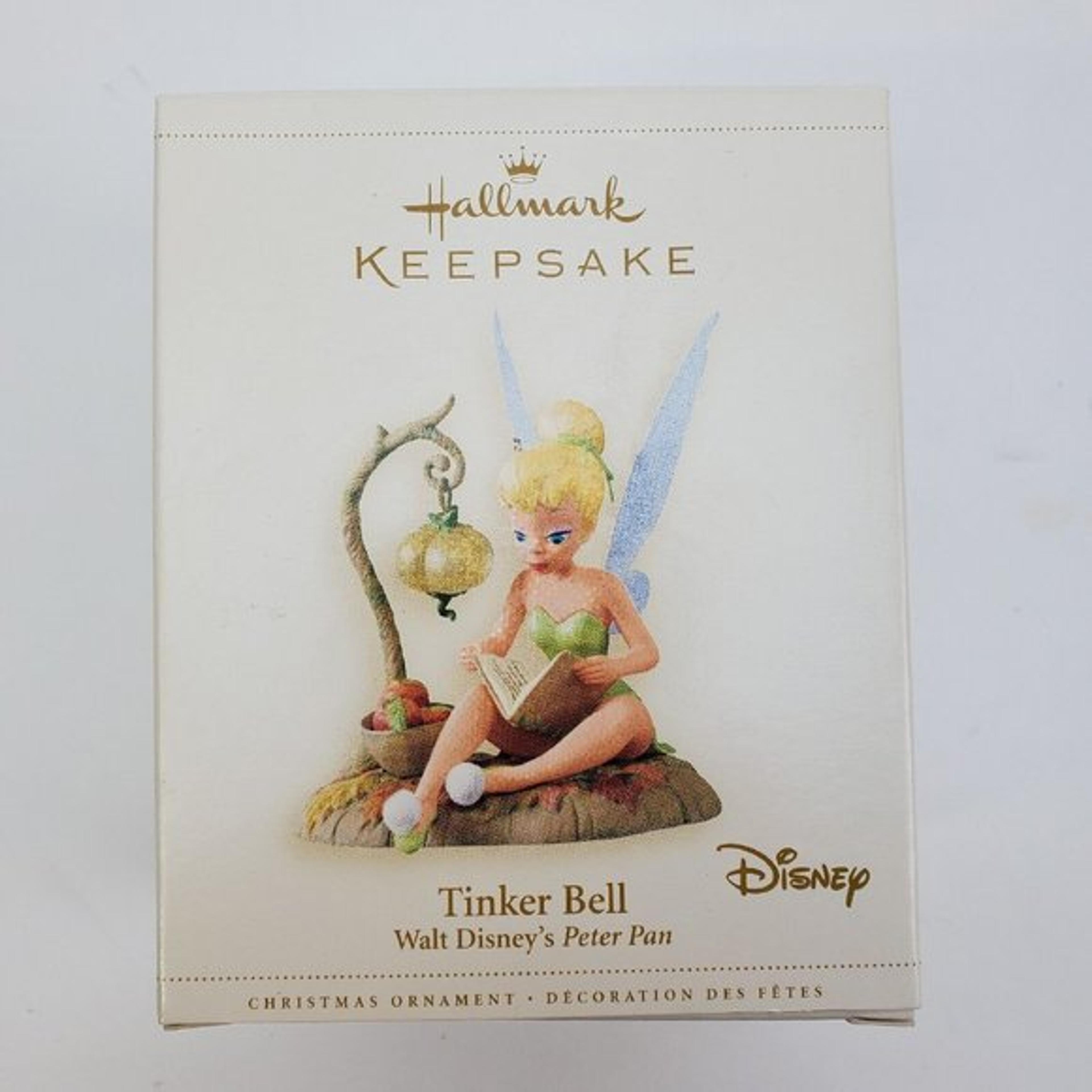 Hallmark | Art | Hallmark Keepsake Christmas Ornament 206 Disney Peter Pan Tinker Bell Reading | Poshmark