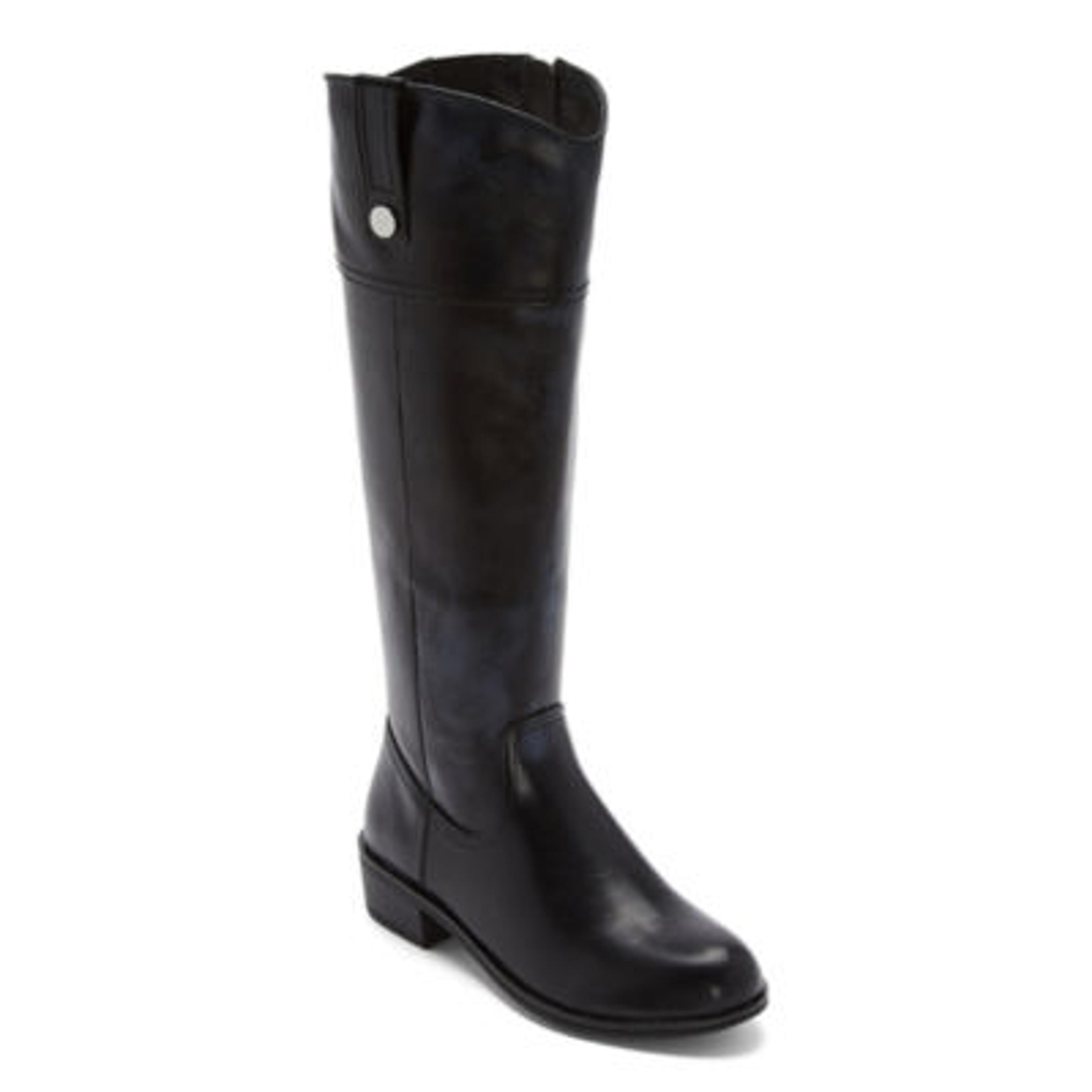 St. John's Bay Womens Delwood Block Heel Riding Boots, Color: Black - JCPenney
