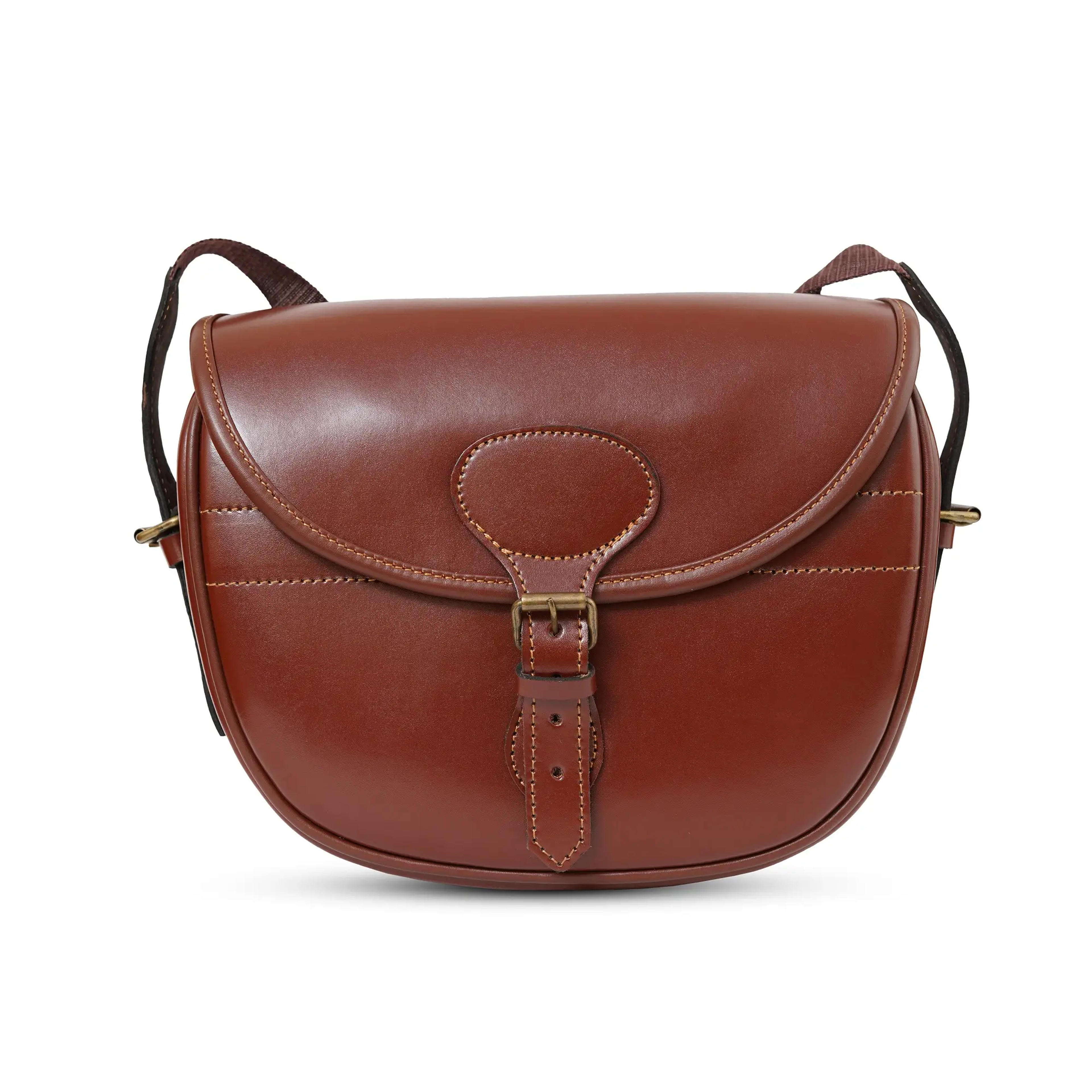 Leather Cartridge Bag | Maroon Leather Bag