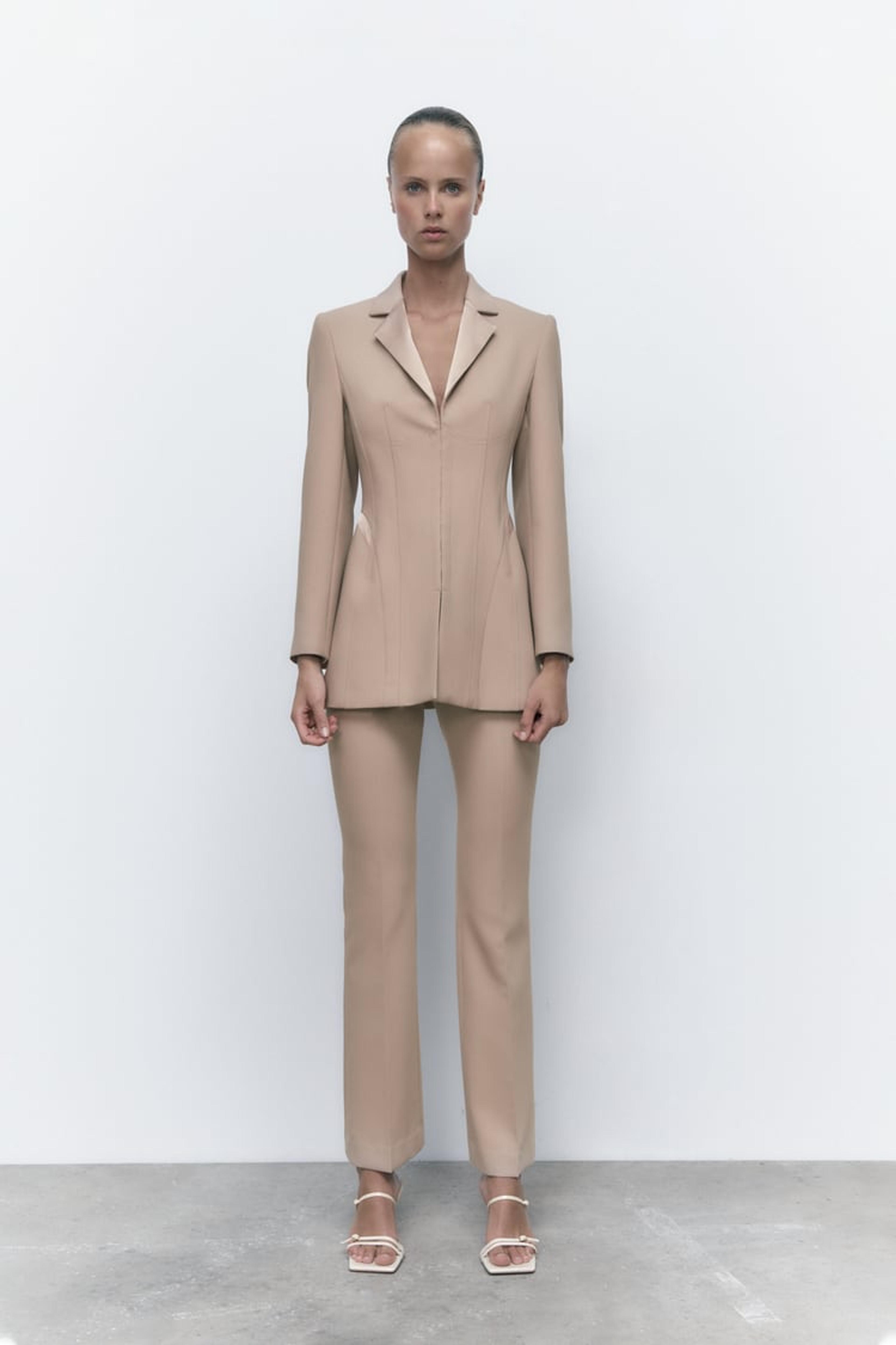 FITTED CORSET BLAZER - Brown / Taupe | ZARA United States