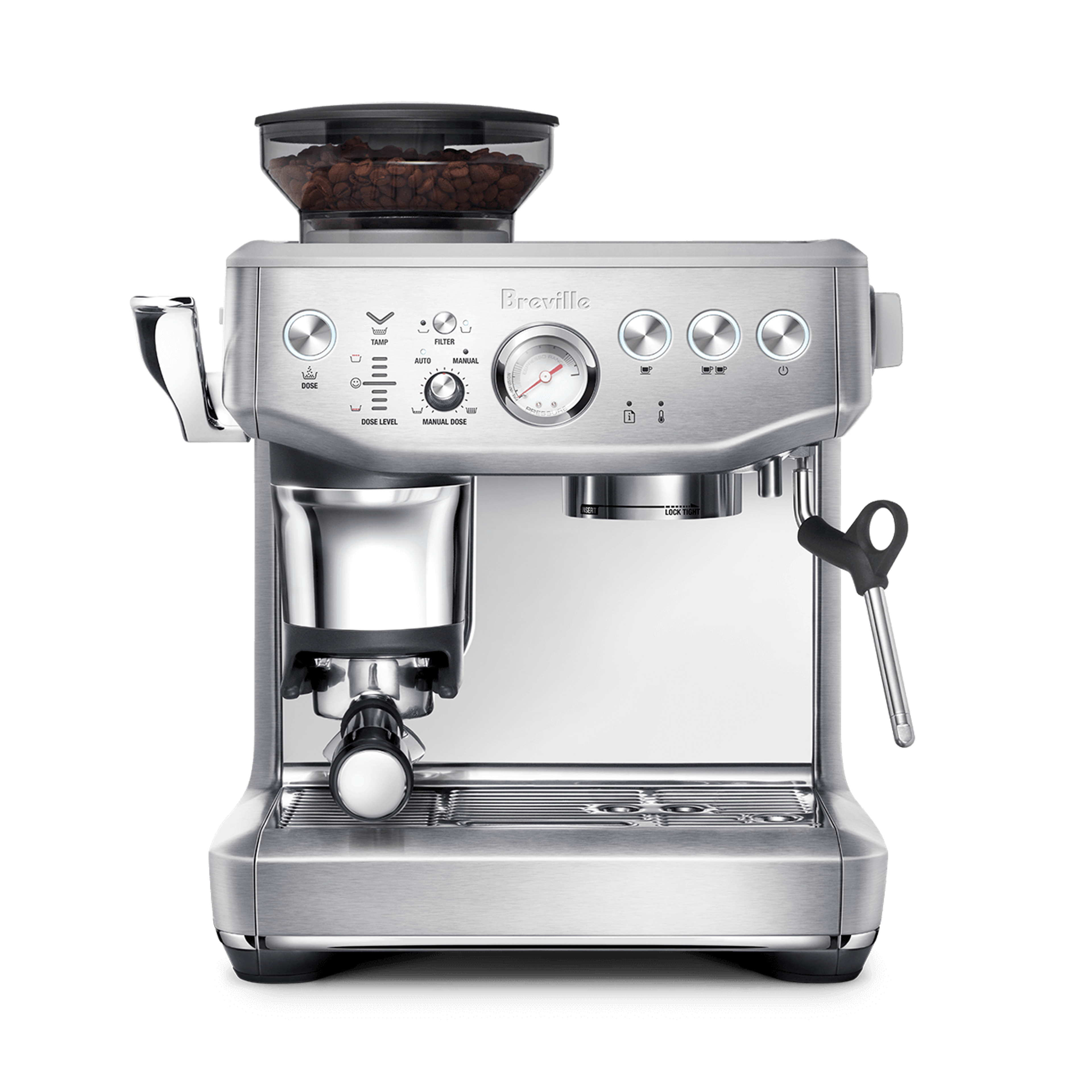 the Barista Express Impress - Espresso Machines - Brushed Stainless Steel - Breville