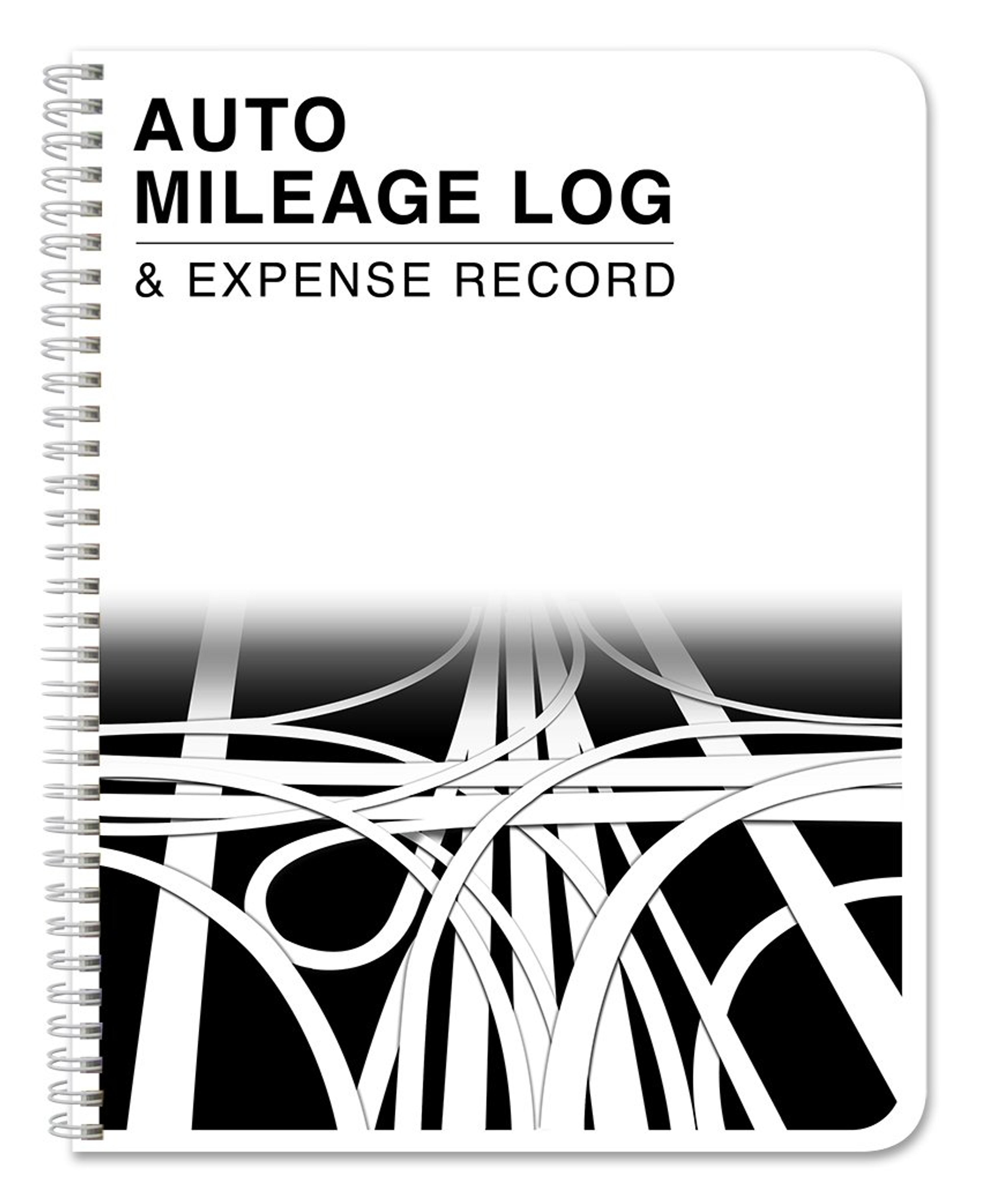 BookFactory Auto Mileage Log Book/Automobile Expense Record Notebook - 124 Pages - 8.5” X 11” Wire-O (LOG-126-7CW-A(Mileage))