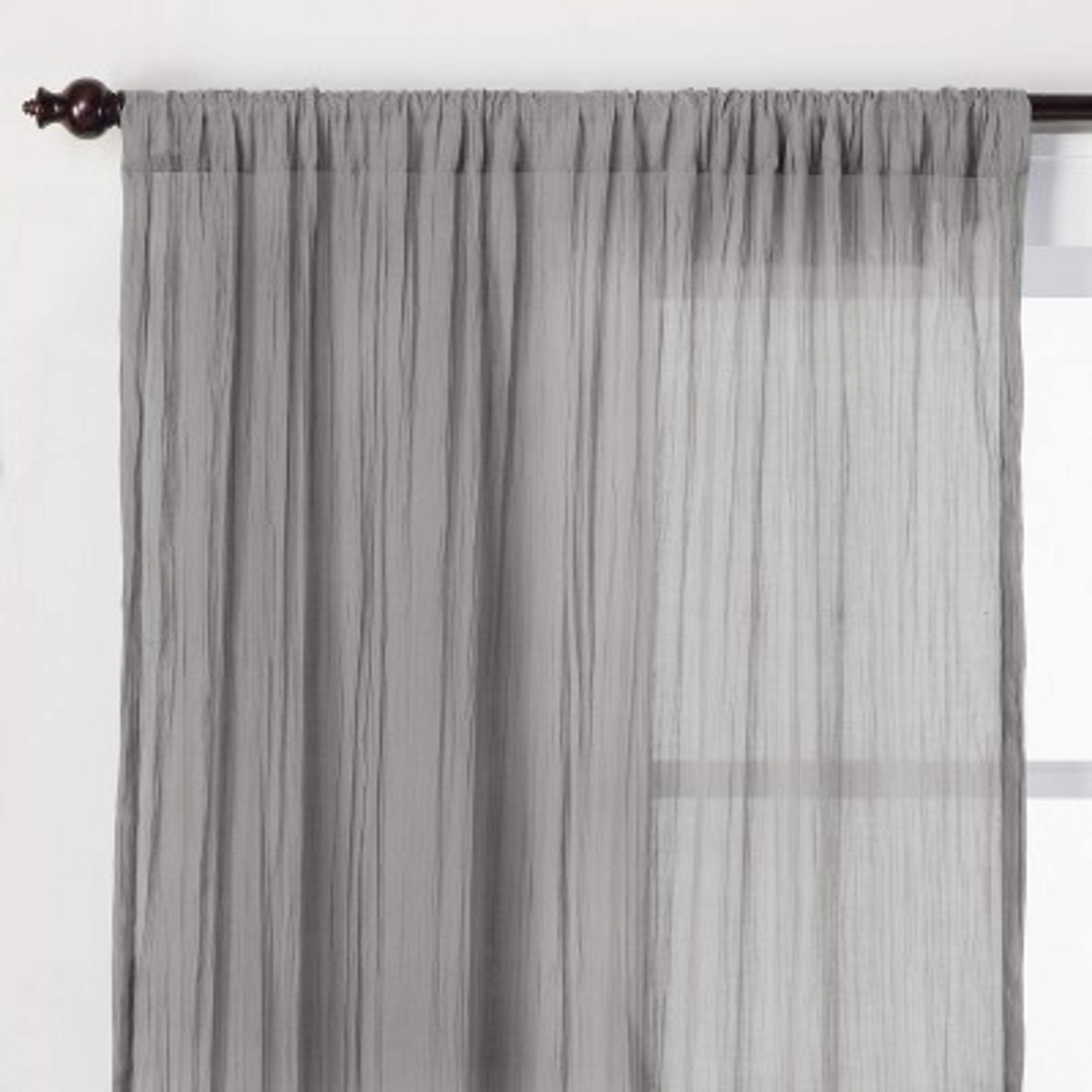 84"x42" Crushed Sheer Curtain Panel Gray - Opalhouse™ : Target