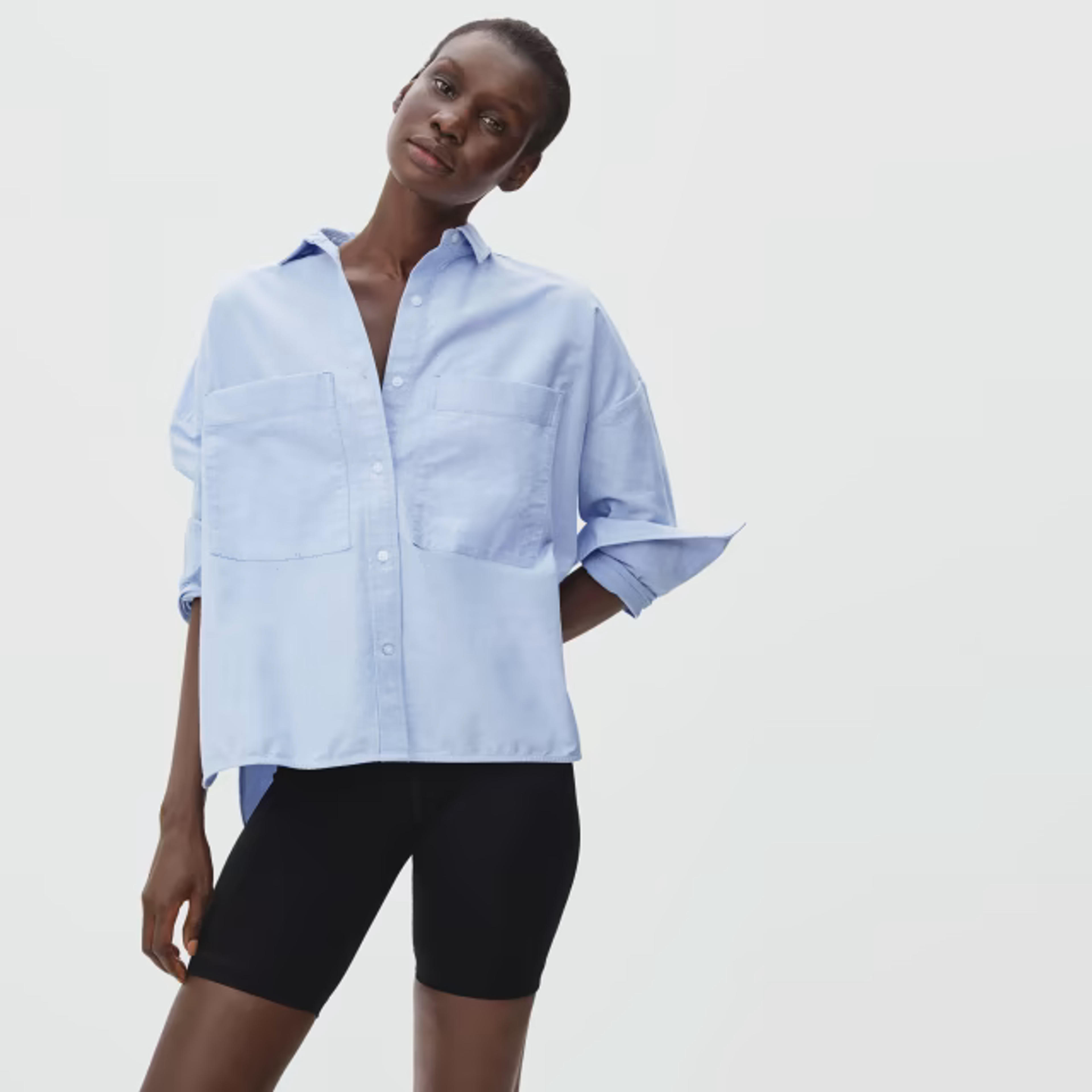 The Boxy Oxford Light Blue – Everlane