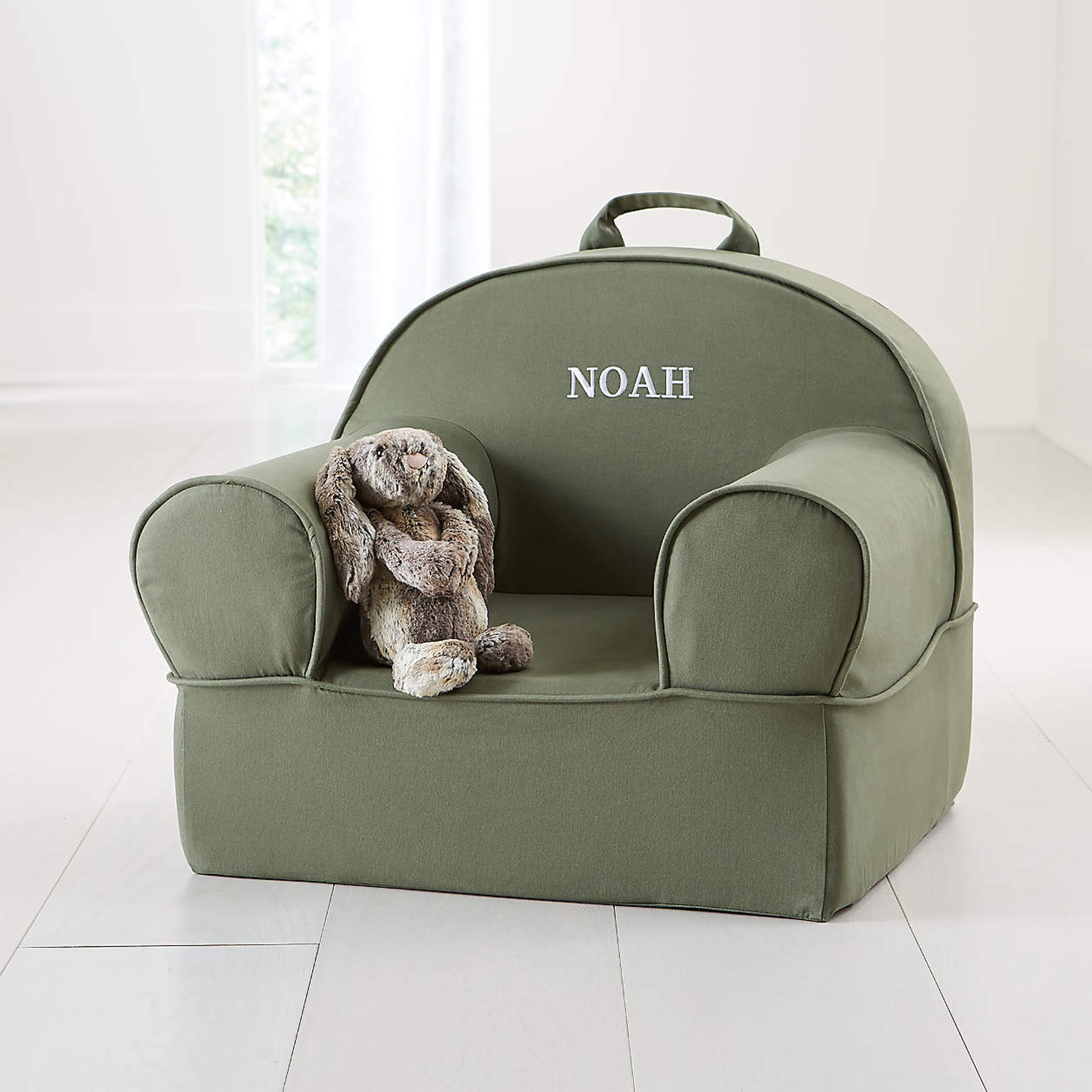 Large Dark Green Kids Lounge Nod Chair