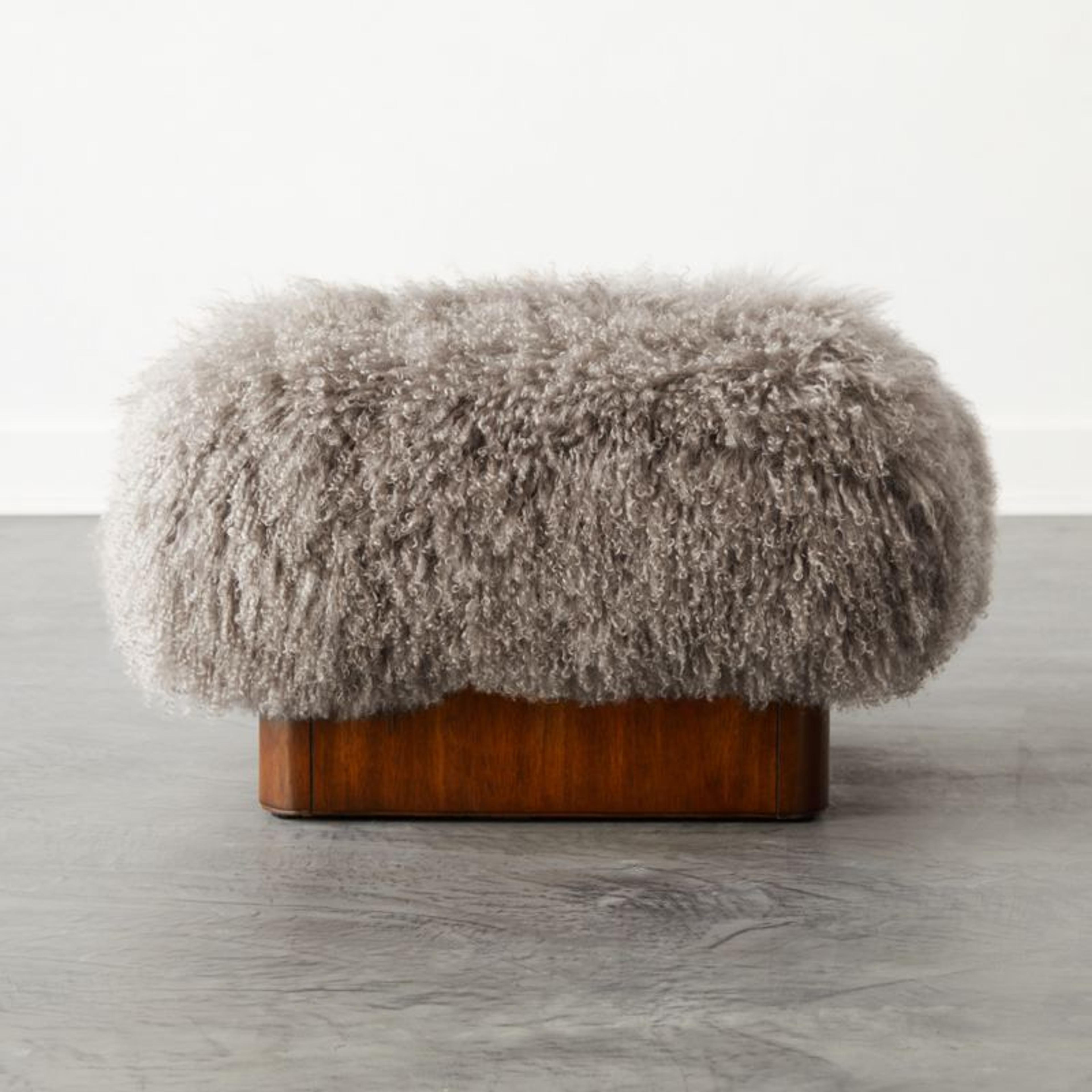 Pelosa Sheepskin Ottoman + Reviews