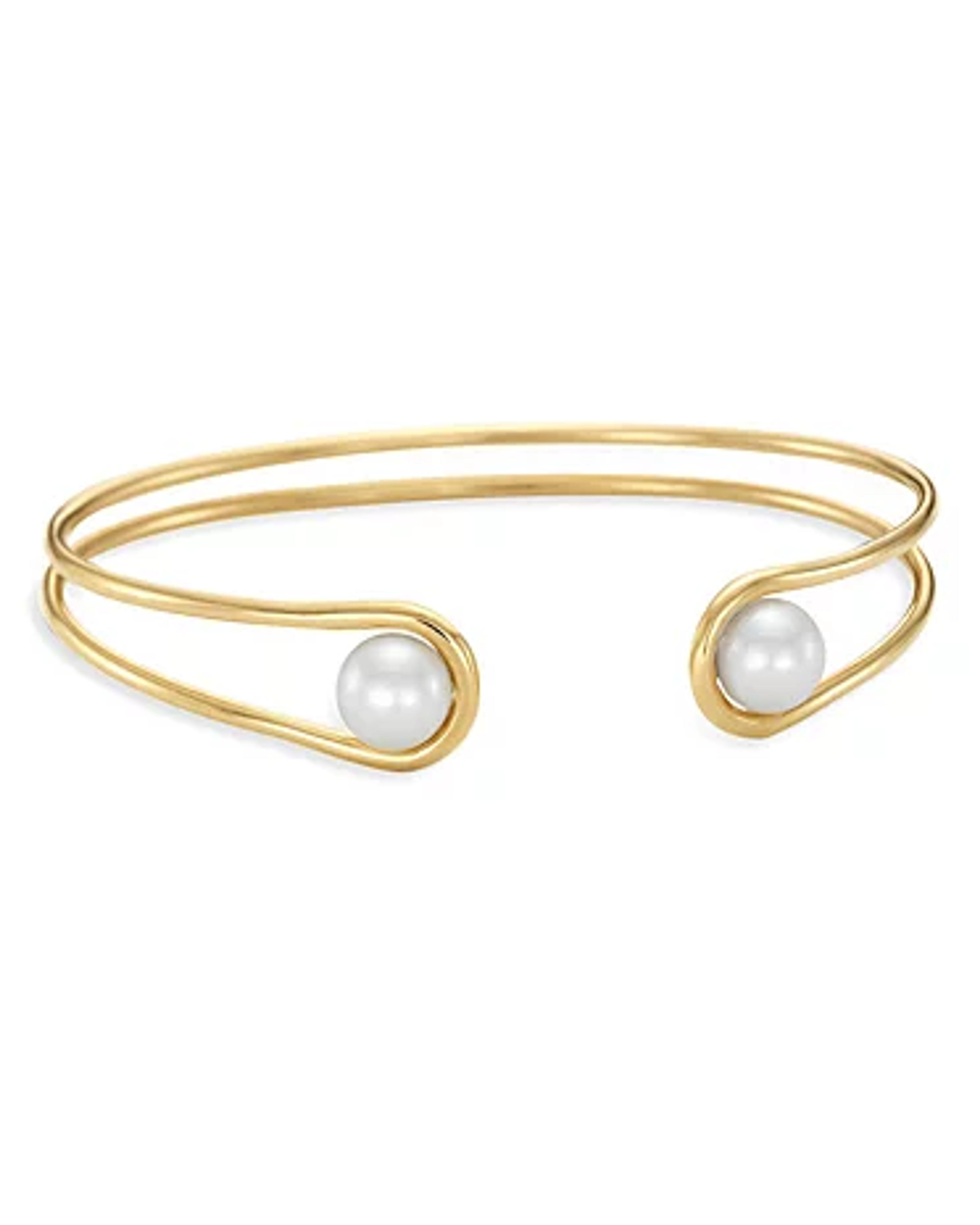 Mastoloni 18K Yellow Gold Cultured Freshwater Pearl Cuff Bracelet | Bloomingdale's