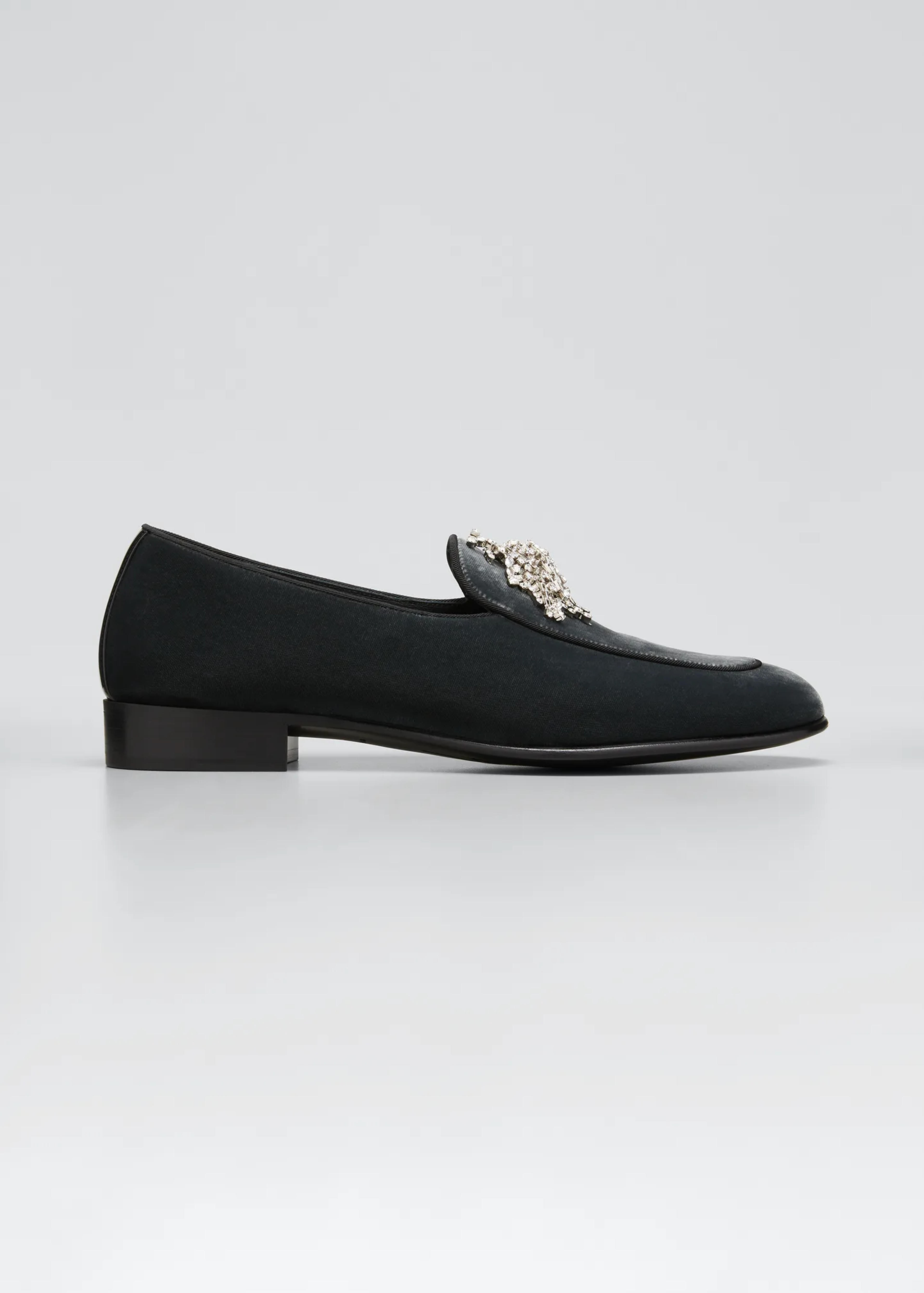 Giuseppe Zanotti - Men's Sacchetto Velvet Crystal Loafers