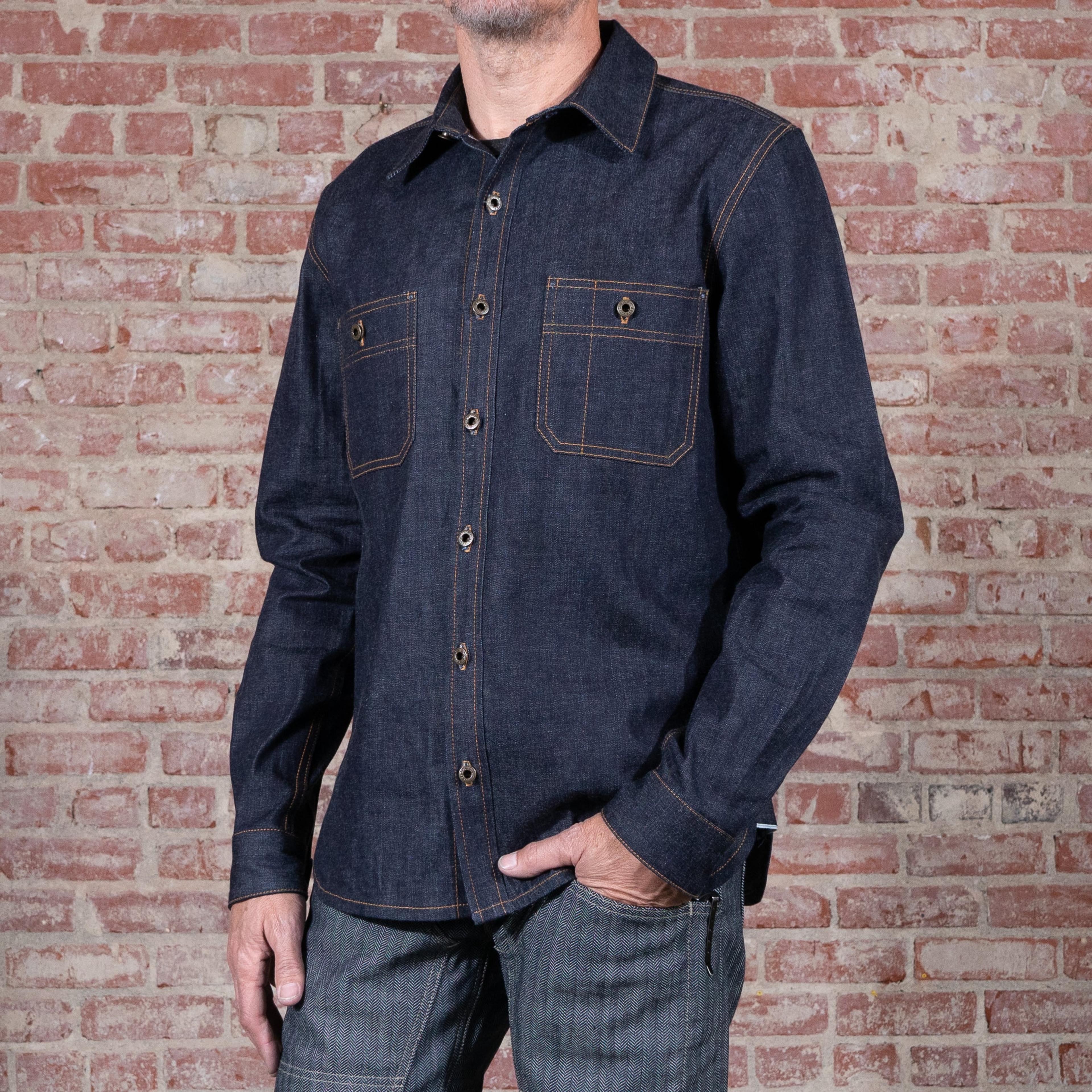 Iron Horse Work Shirt 8.5oz Japanese Selvage Denim - Brave Star Selvage