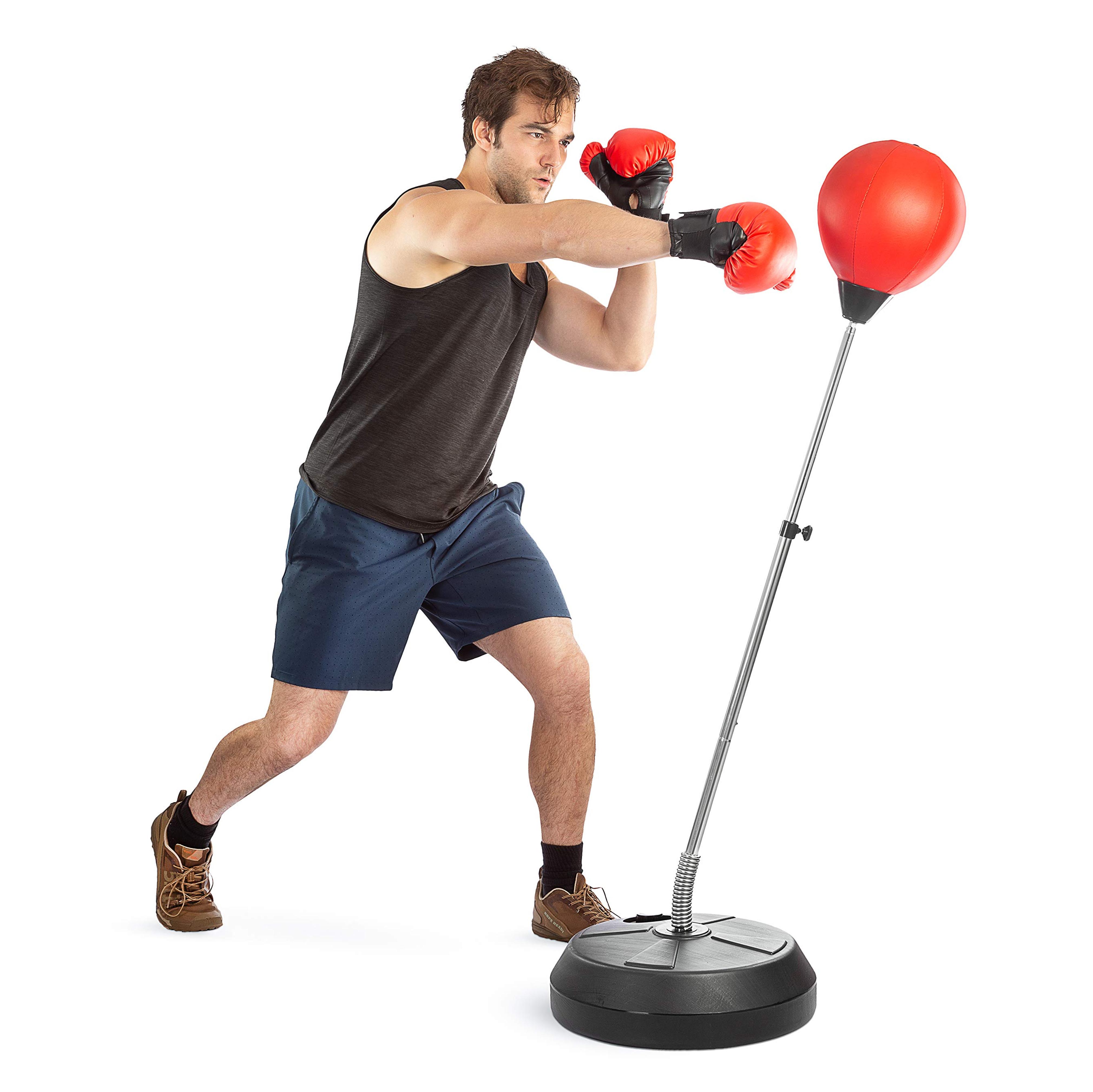 Amazon.com : Punching Bag with Stand, Boxing Bag for Teens & Adults - Height Adjustable - Boxing Gloves Included - Speed Bag - Great for MMA Training, Boxing Equipment, Workout Equipment, Stress Relief & Fitness : Sports & Outdoors