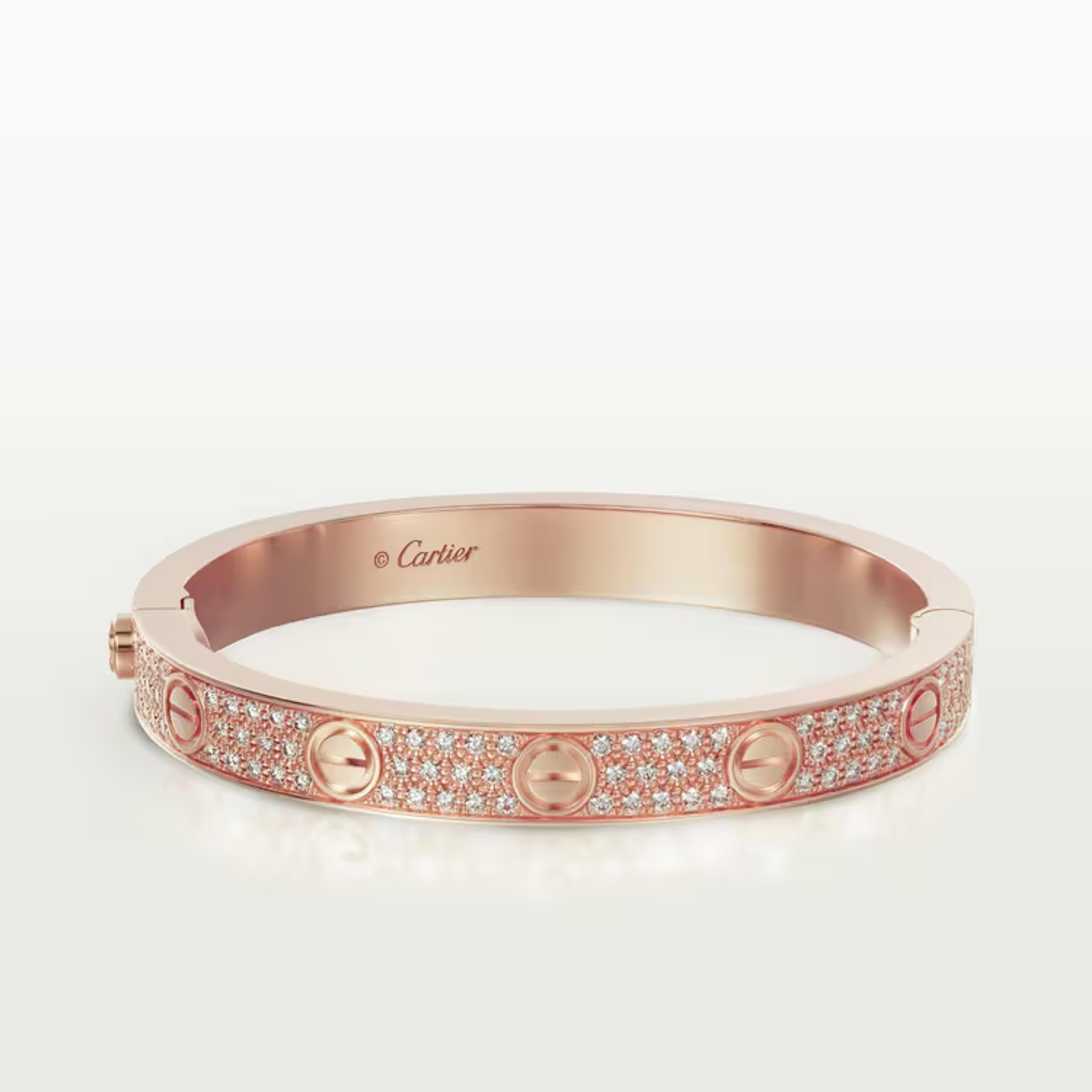 #LOVE# bracelet, diamond-paved