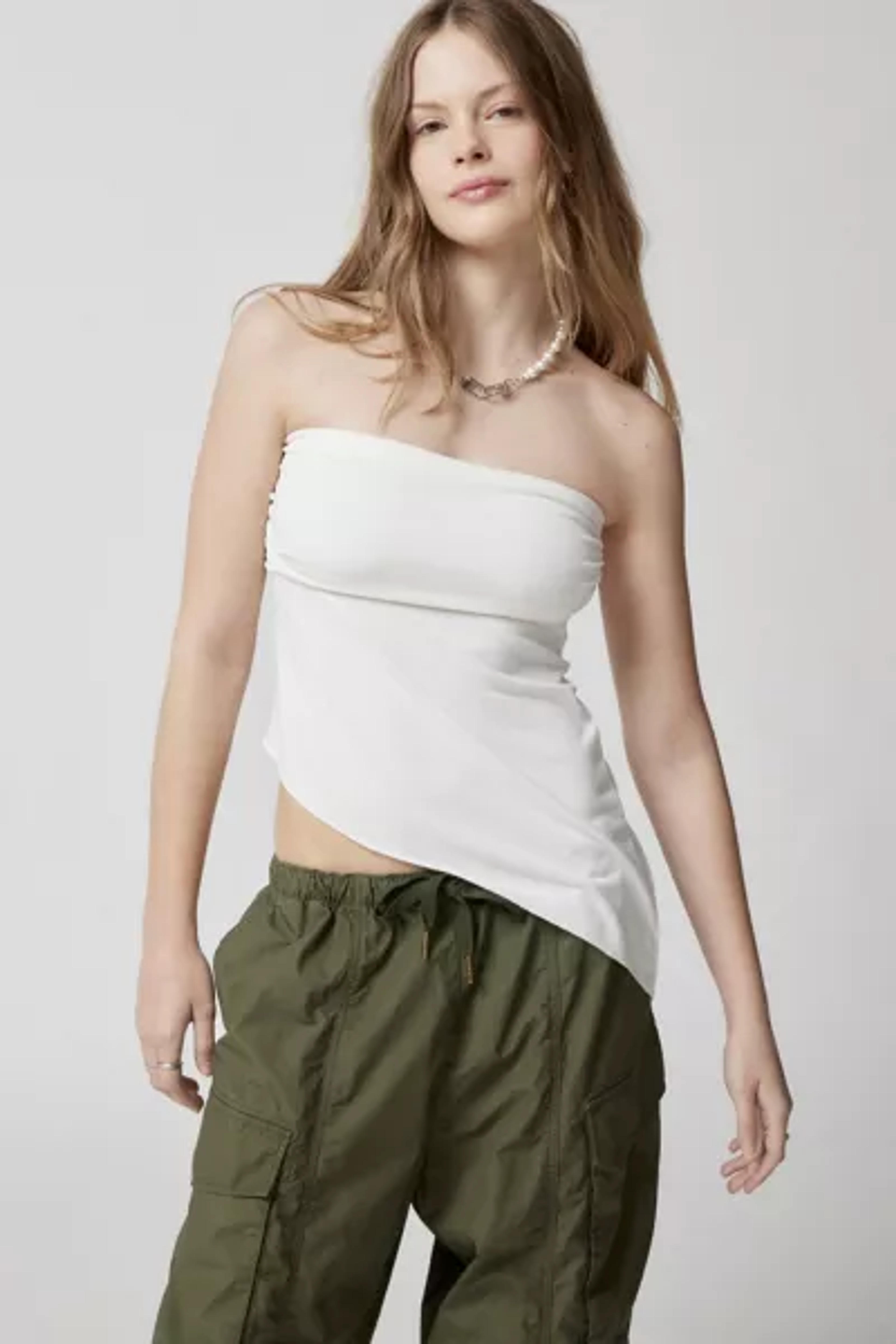 UO Y2K Asymmetrical Tube Top | Urban Outfitters