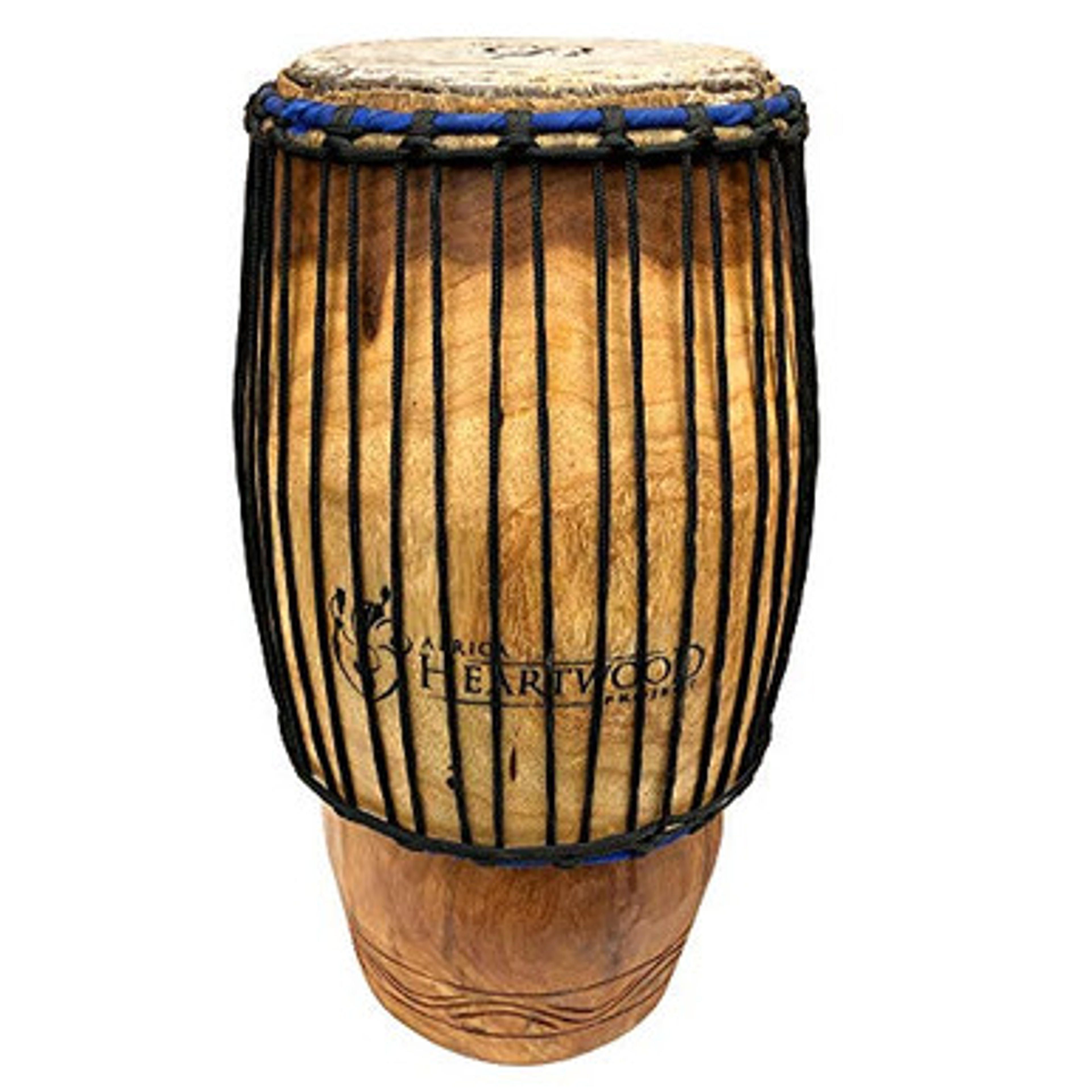 Classic Hand-carved African Quinto Conga Drum - 10x24 - Solid wood, Cow skin, Rope tuned