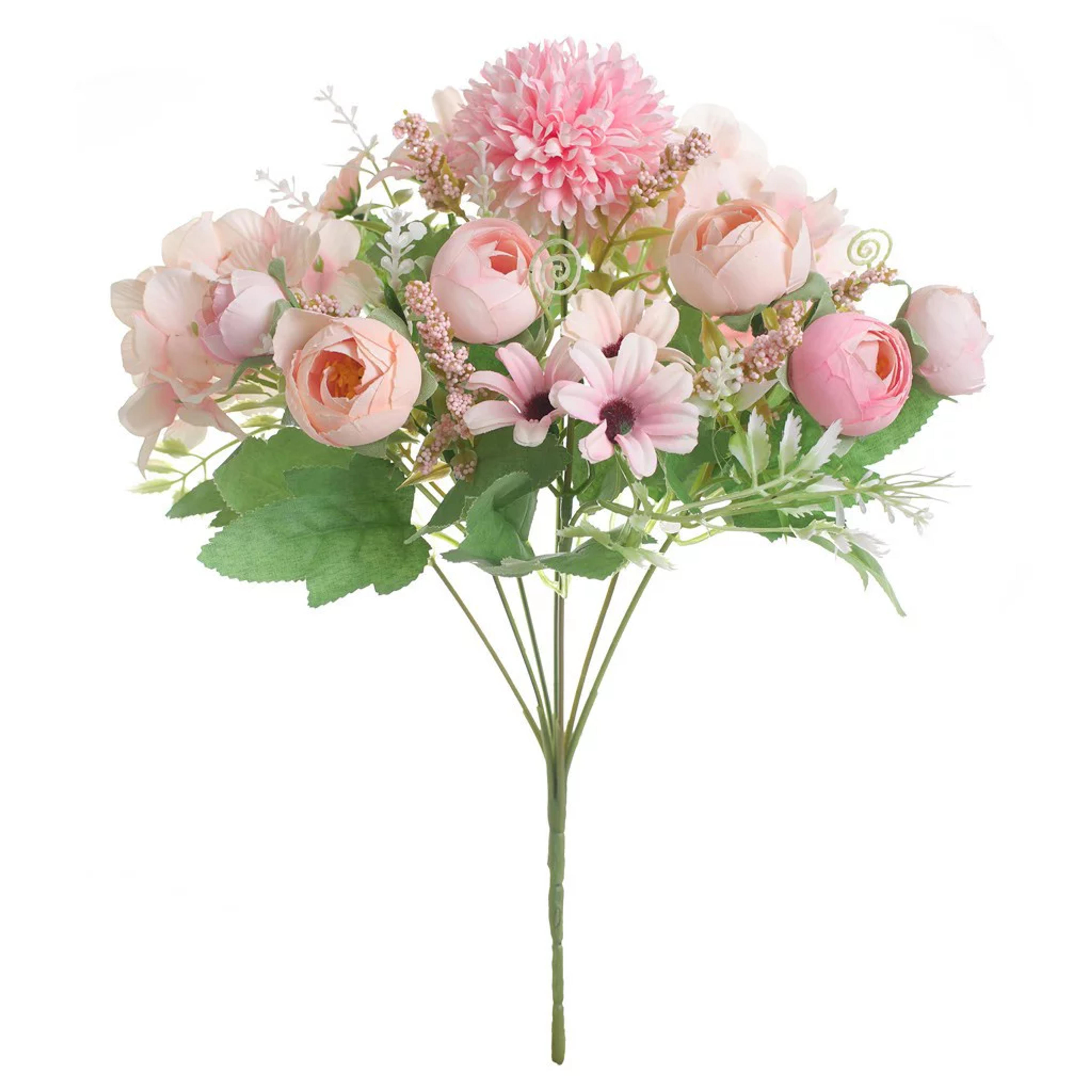 Fridja Artificial Flowers, Fake Peony Silk Hydrangea Bouquet Decor Plastic Carnations Realistic, Beautiful Wedding Valentines Bouquet Decor - Walmart.com