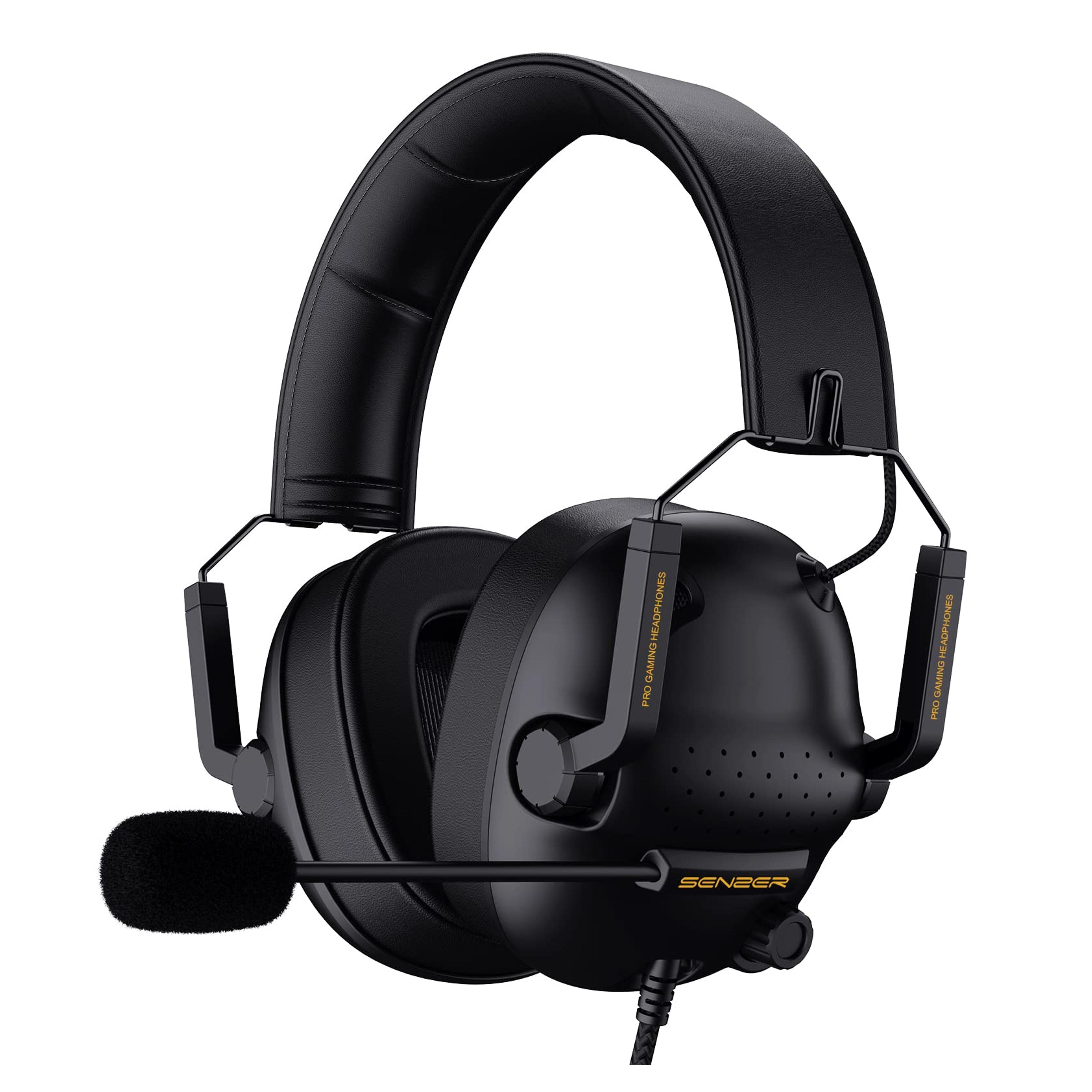 Amazon.com: SENZER SG500 Surround Sound Pro Gaming Headset with Noise Cancelling Microphone - Detachable Memory Foam Ear Pads - Portable Foldable Headphones for PC, PS4, PS5, Xbox One, Switch : Video Games