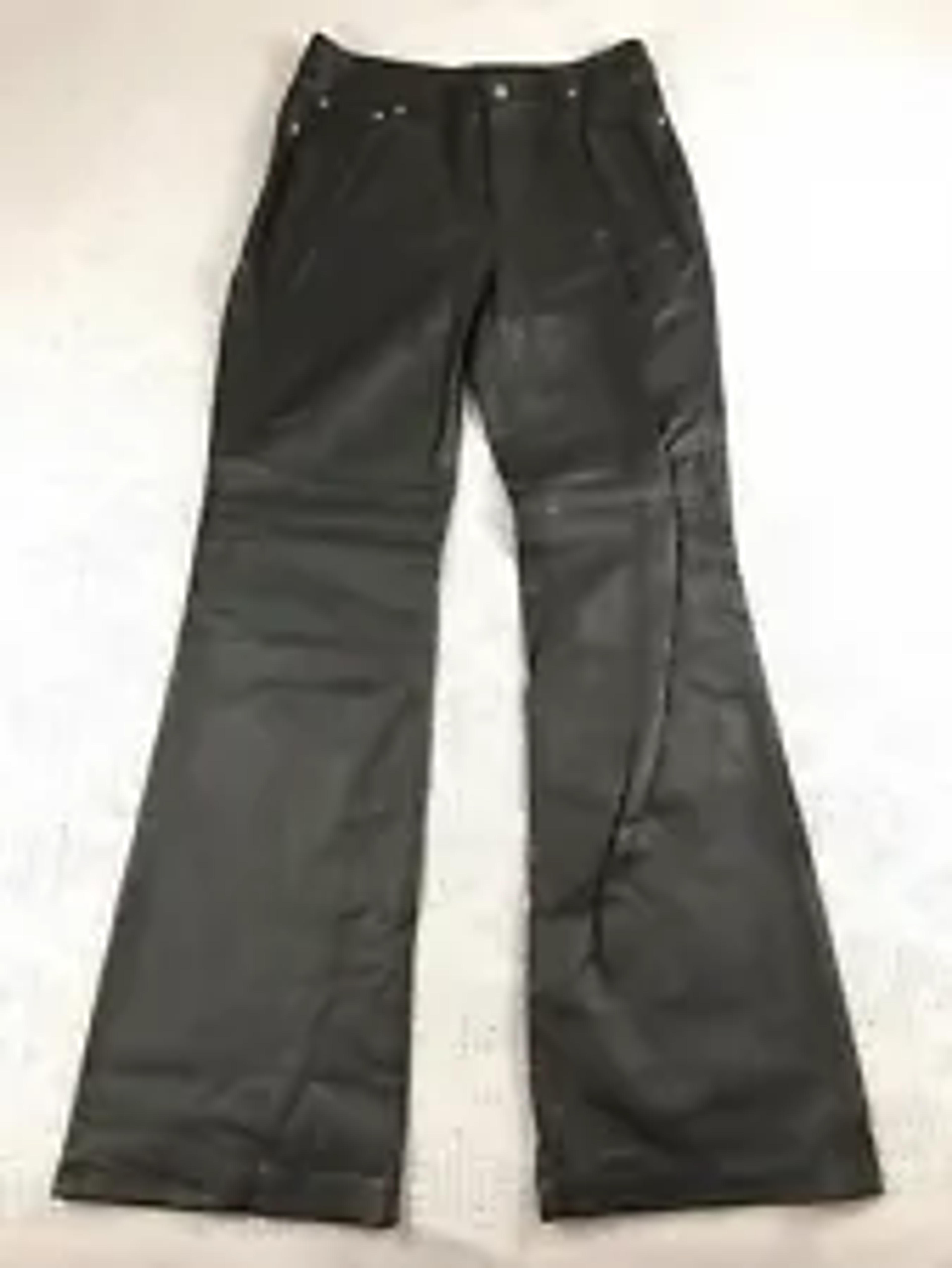 Vintage Newport News Jeanology Size 10T Dark Green 100% Leather Bootcut Pants | eBay