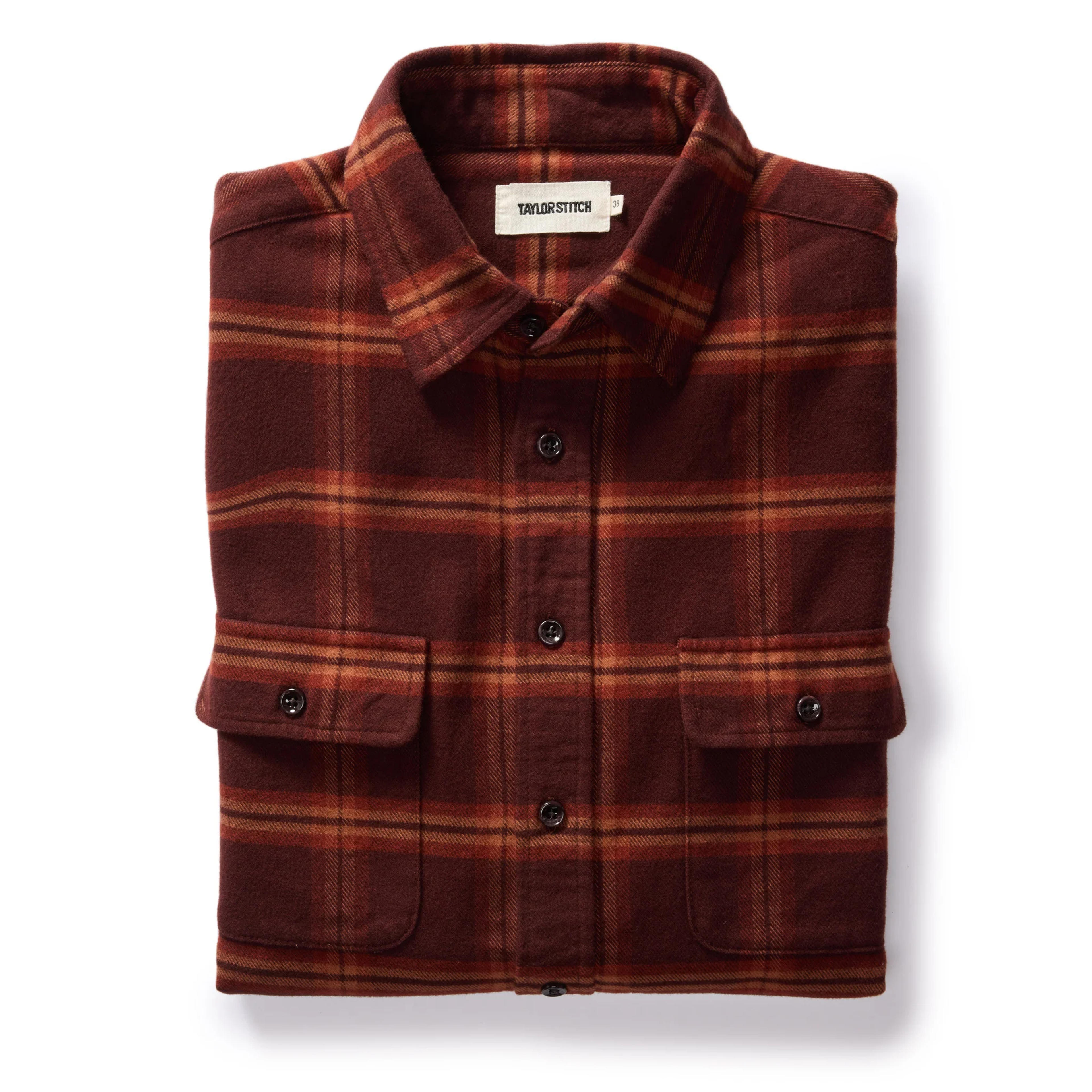 The Yosemite Flannel Shirt in Burnt Toffee Plaid | The Yosemite | Taylor Stitch