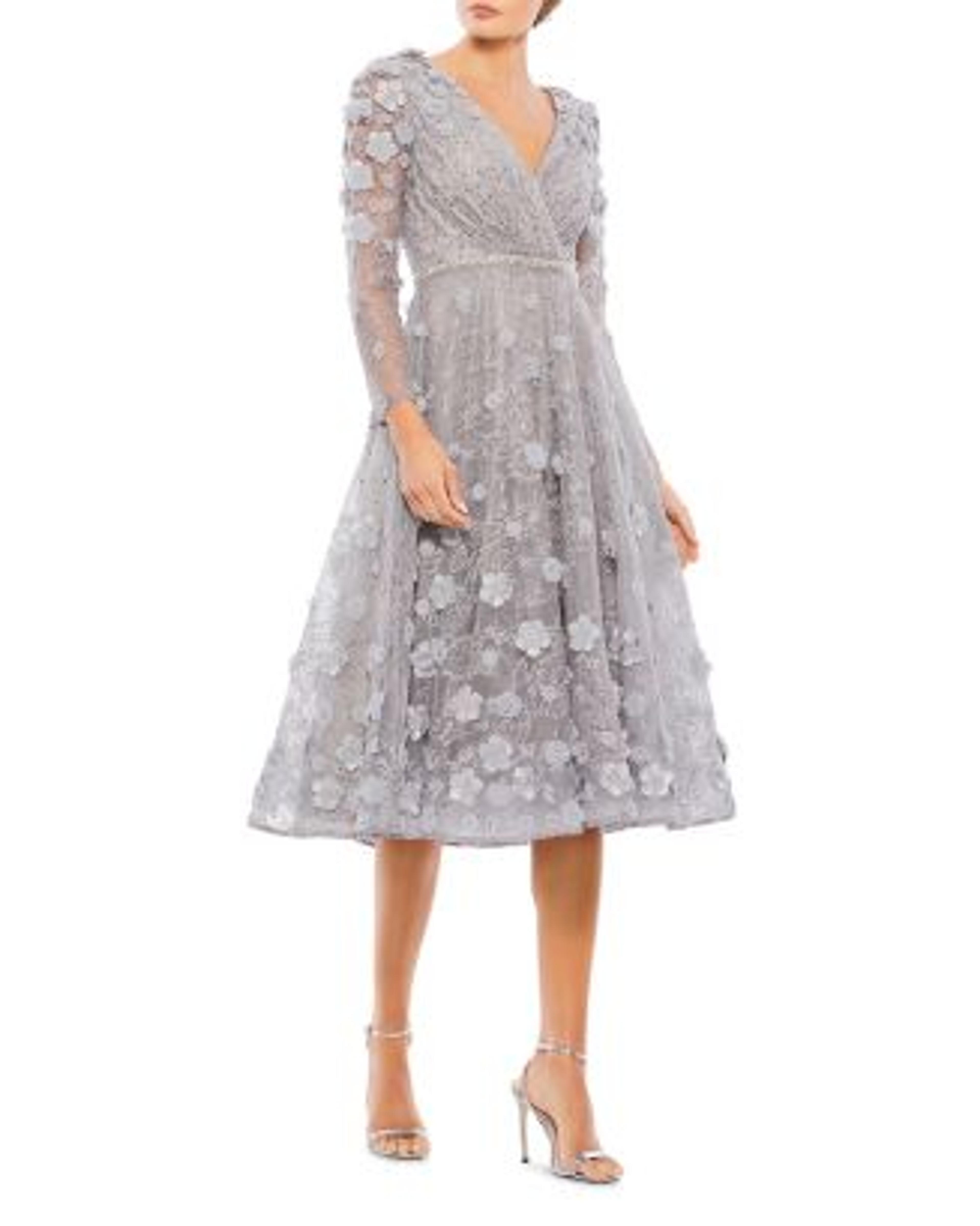 Mac Duggal Floral Embroidery Embellished Dress | Bloomingdale's
