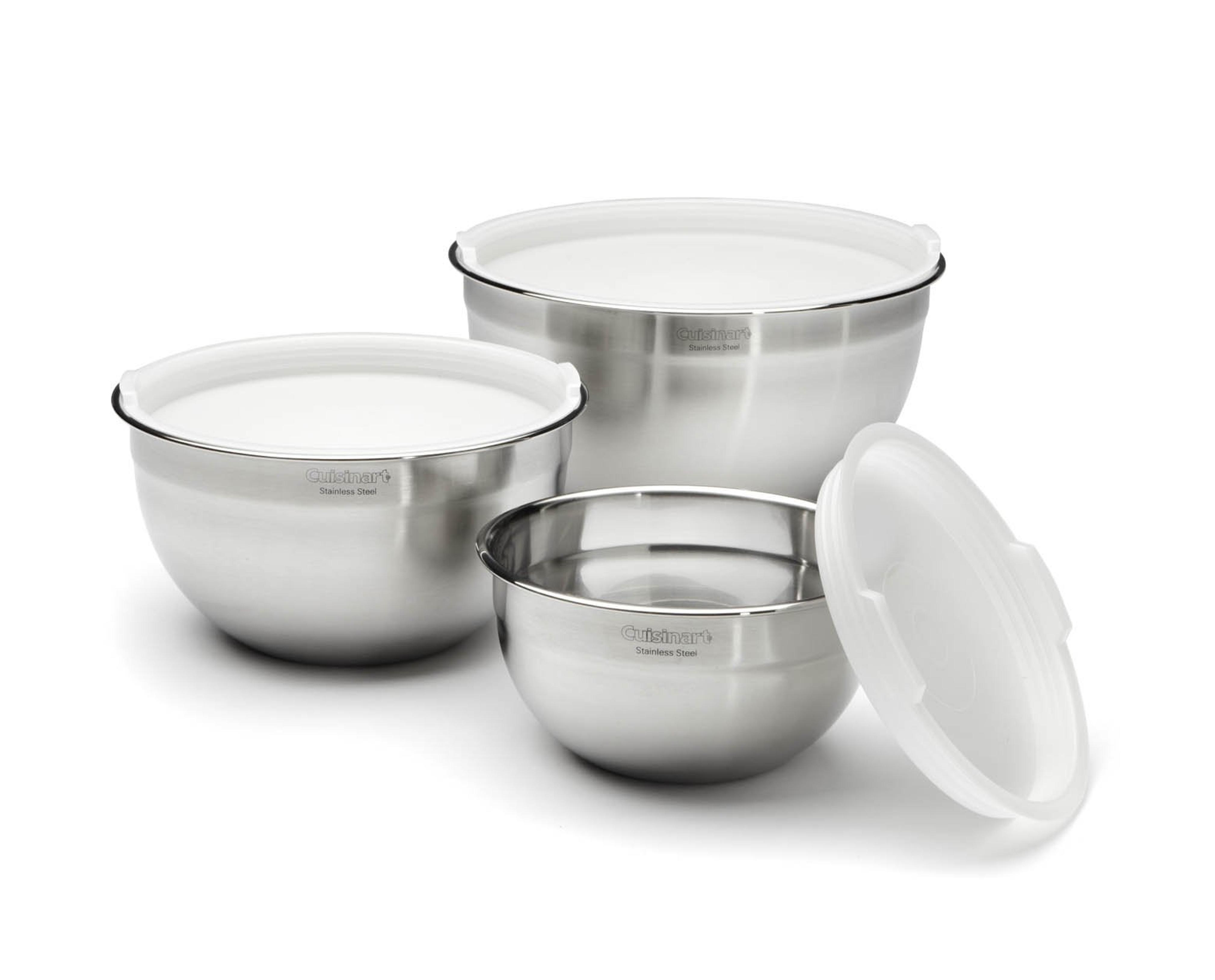 Amazon.com: Cuisinart CTG-00-SMB Stainless Steel Mixing Bowls with Lids, 3 Piece : Home & Kitchen