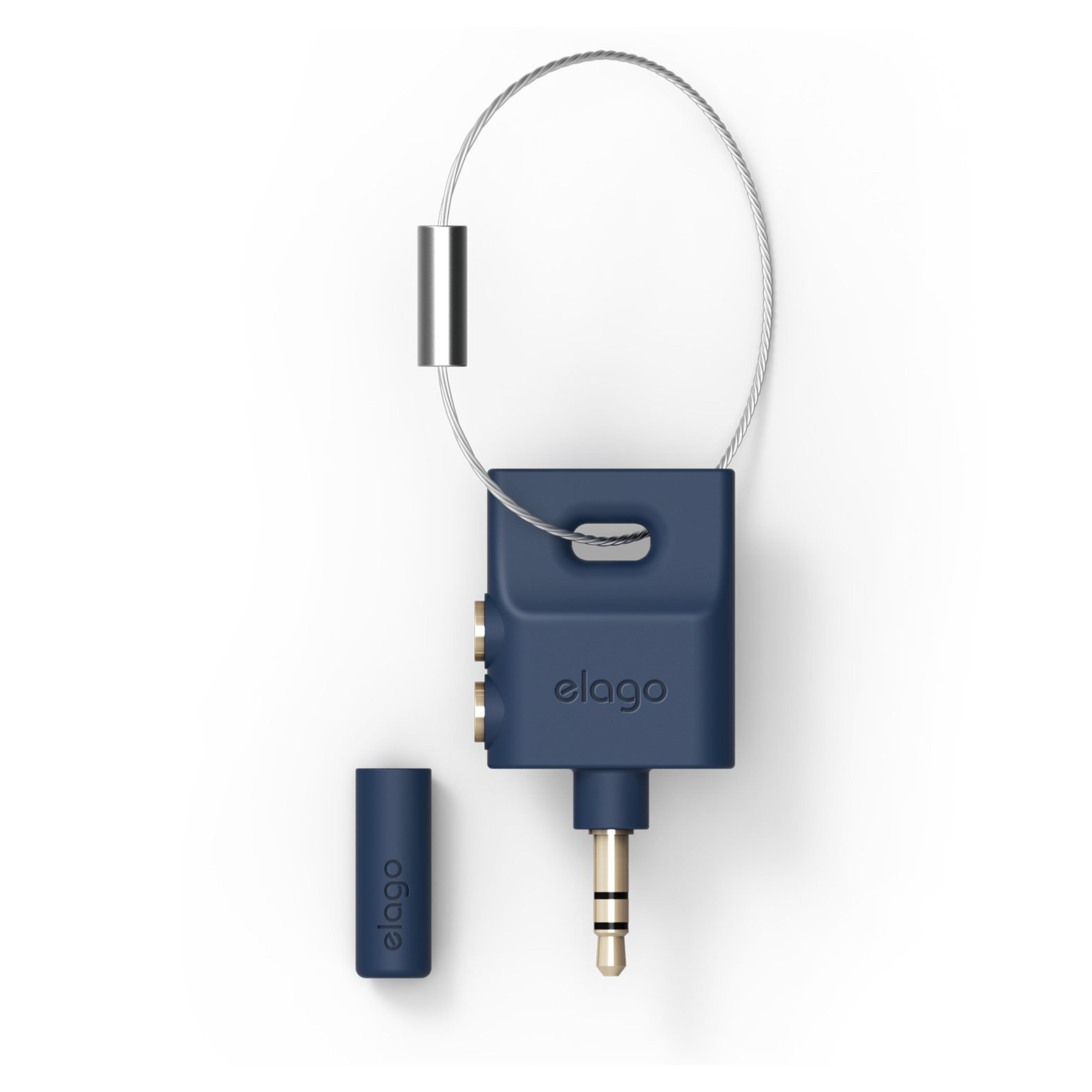 elago Keyring Headphone Splitter, Jean Indigo