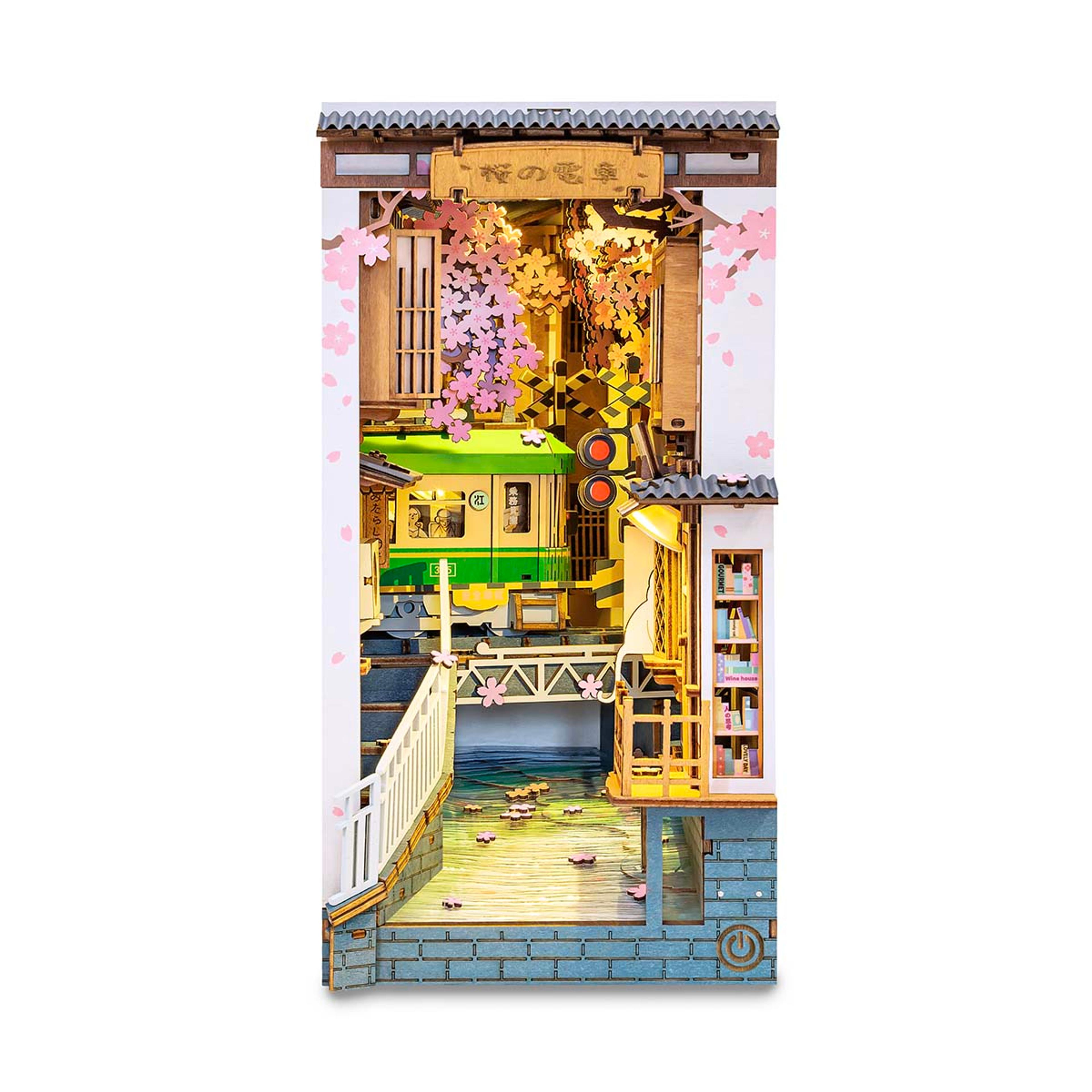 Rolife Sakura Densya 3D Wooden DIY Miniature House Book Nook TGB01