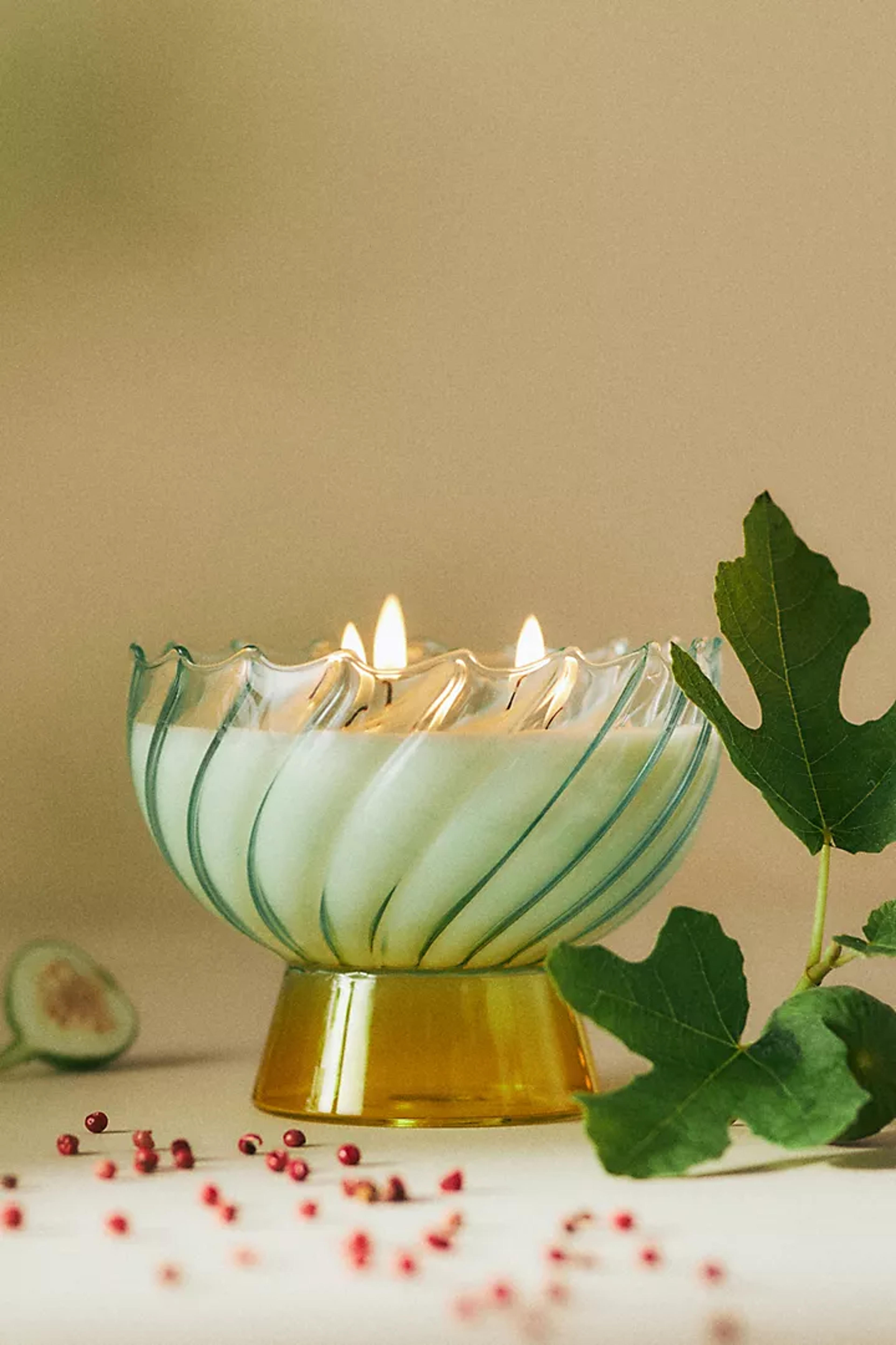 Calle Fresh Fig & Pink Peppercorn Glass Candle | Anthropologie