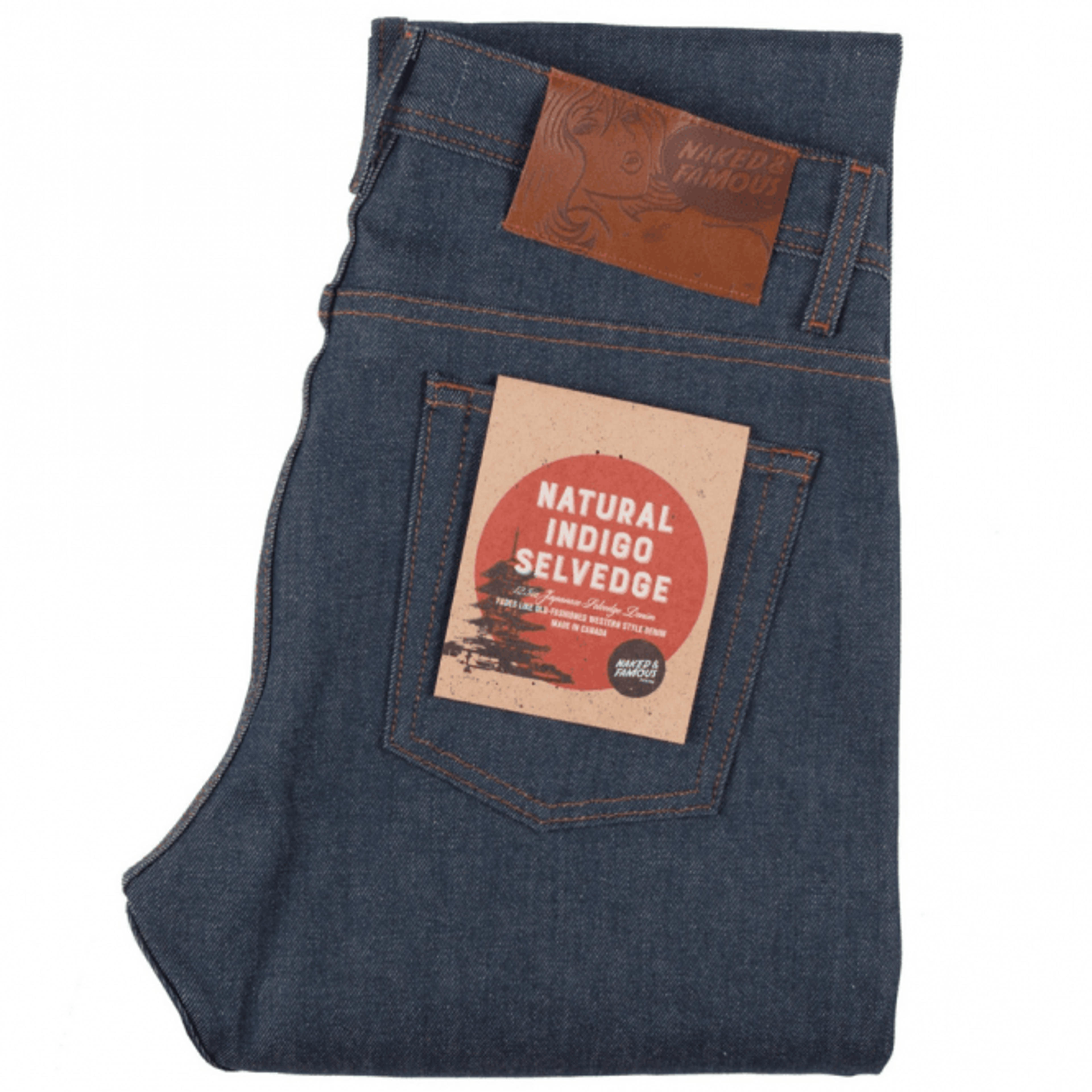 Naked and Famous Weird Guy Natural Indigo Selvedge 015103-IND WG NATURAL