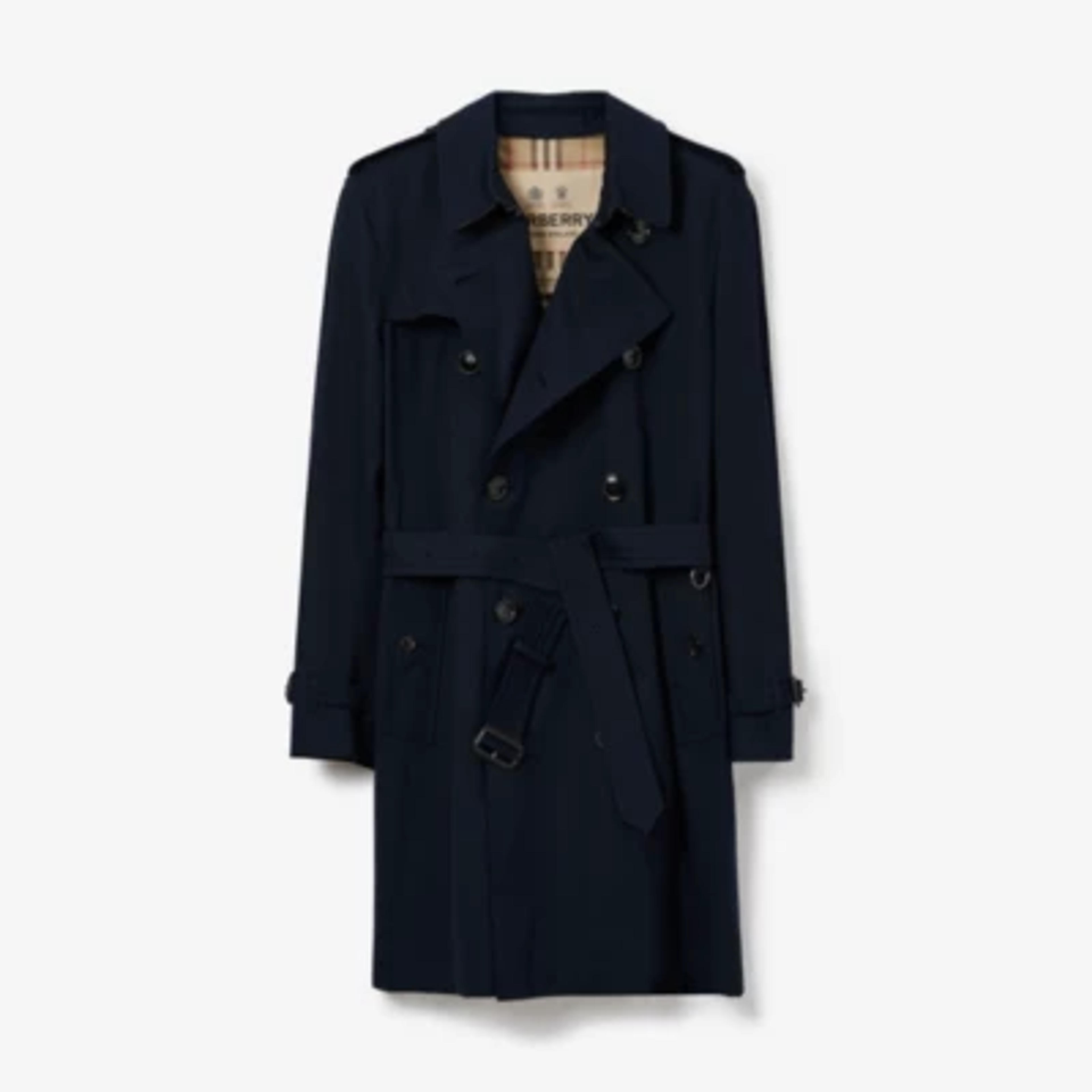 Mid-length Kensington Heritage Trench Coat in Coal Blue - Men | Burberry® Official