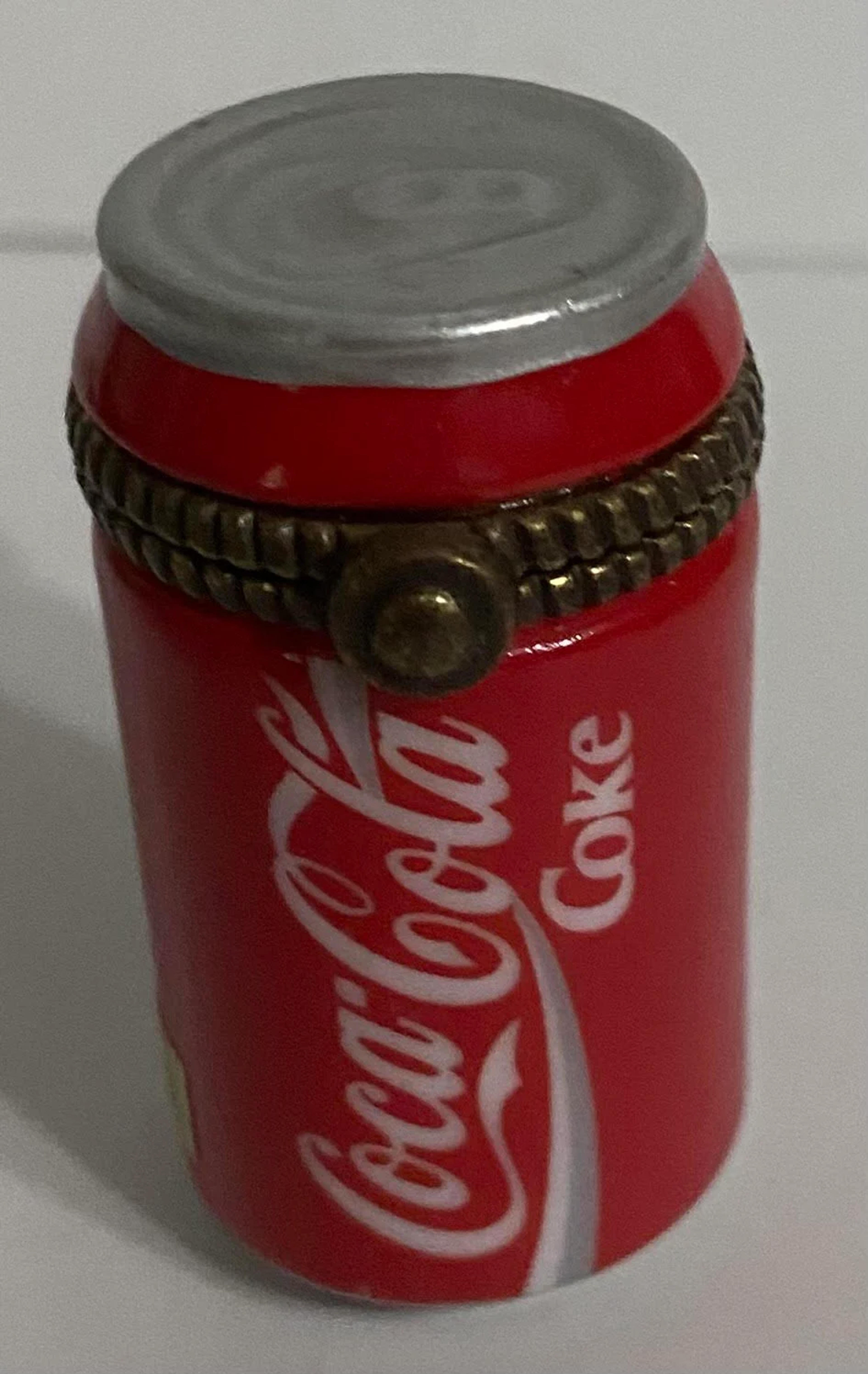 Coca-cola Can With Straw Trinket Porcelain Hinged Box Midwest PHB Please Read About Savings - Etsy