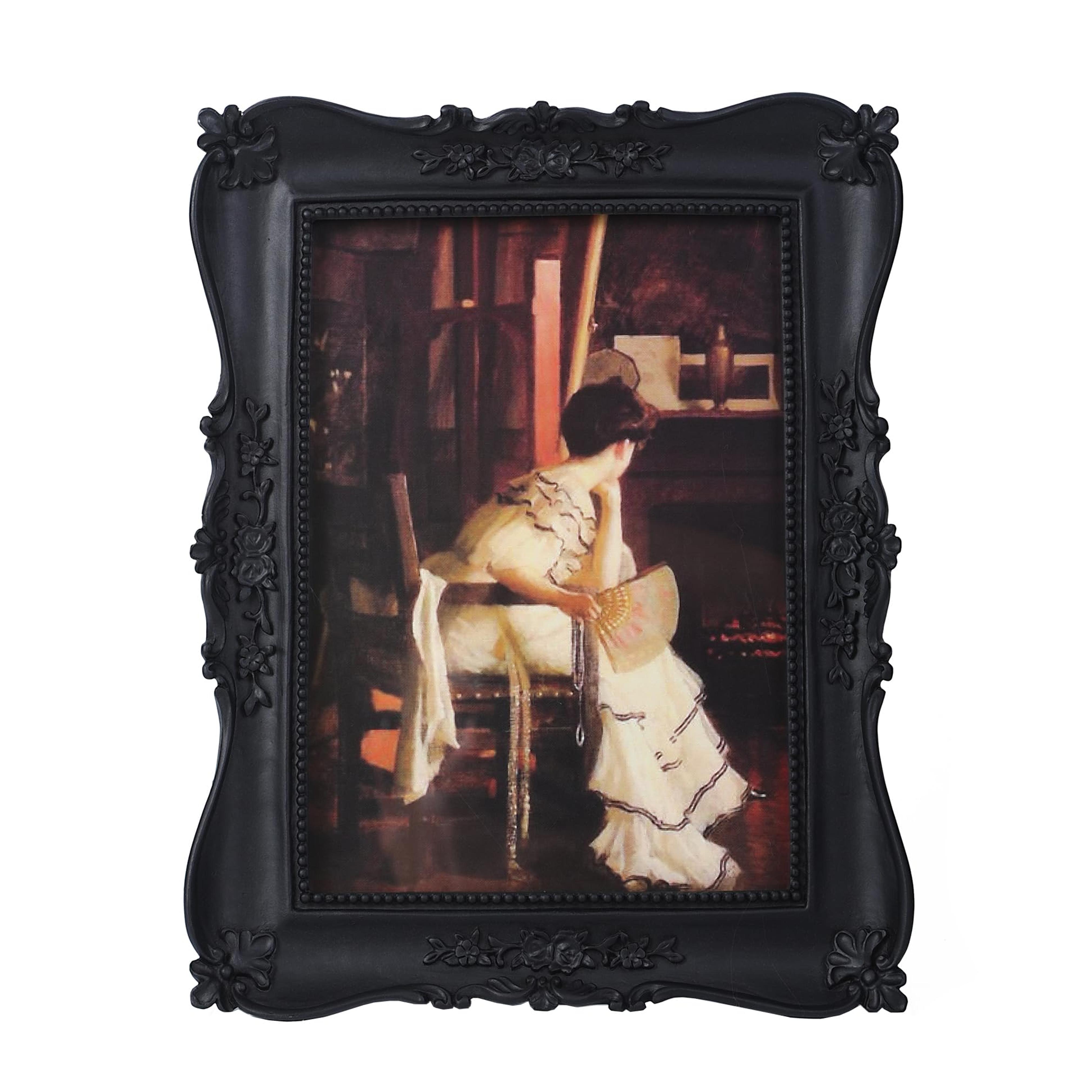 Amazon.com - Kangce Antique Frames 5x7 Vintage Picture Frames Ornate Picture Frames Victorian Picture Frame Retro Home Decor Gallery Wall Black Gothic Picture Frame