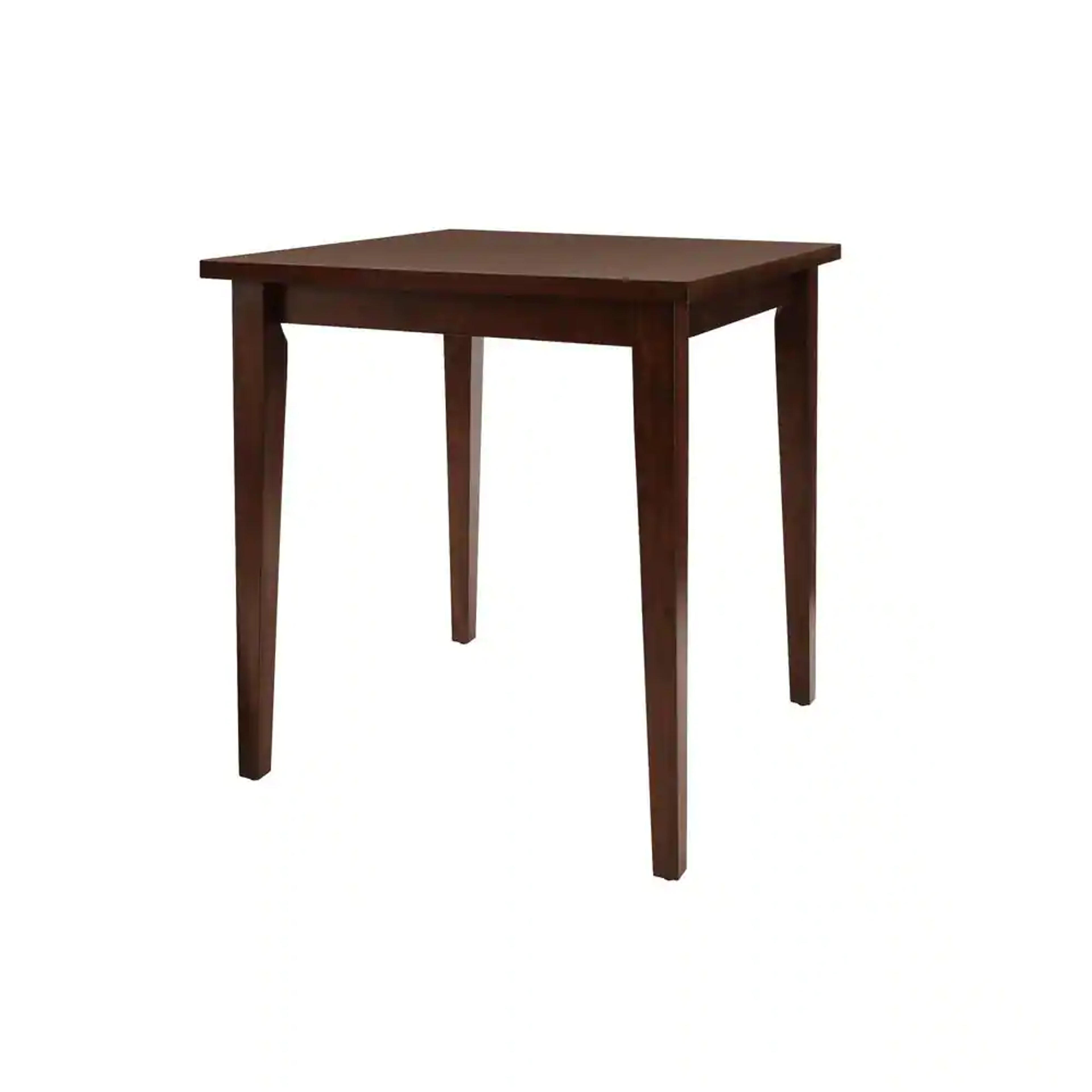 StyleWell Chocolate Finish Wood Square Bar Table for 4 (36 in. D x 36 in. H) 12596C - The Home Depot