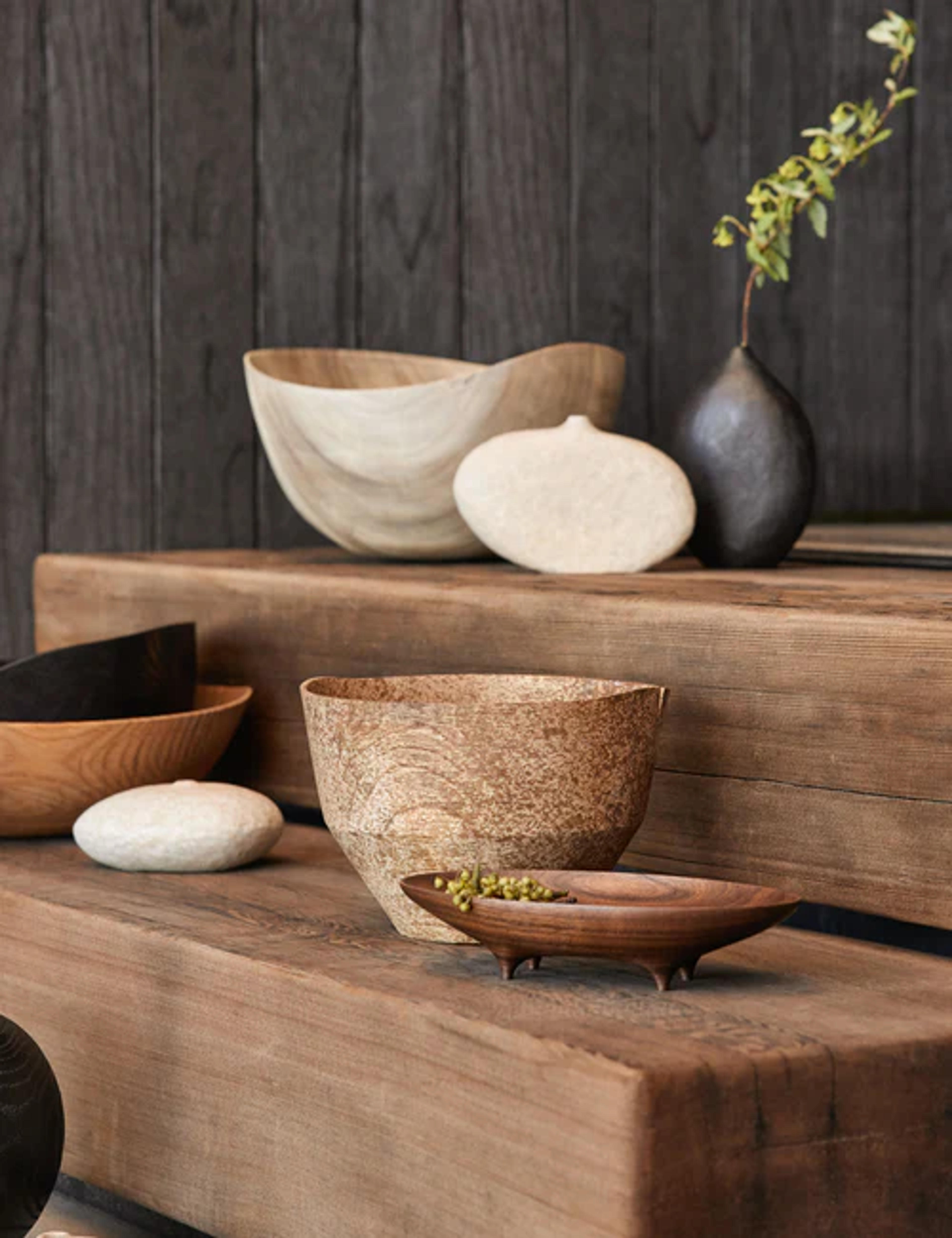 Korean Sawtooth Oak Bowl by Namu Home Goods