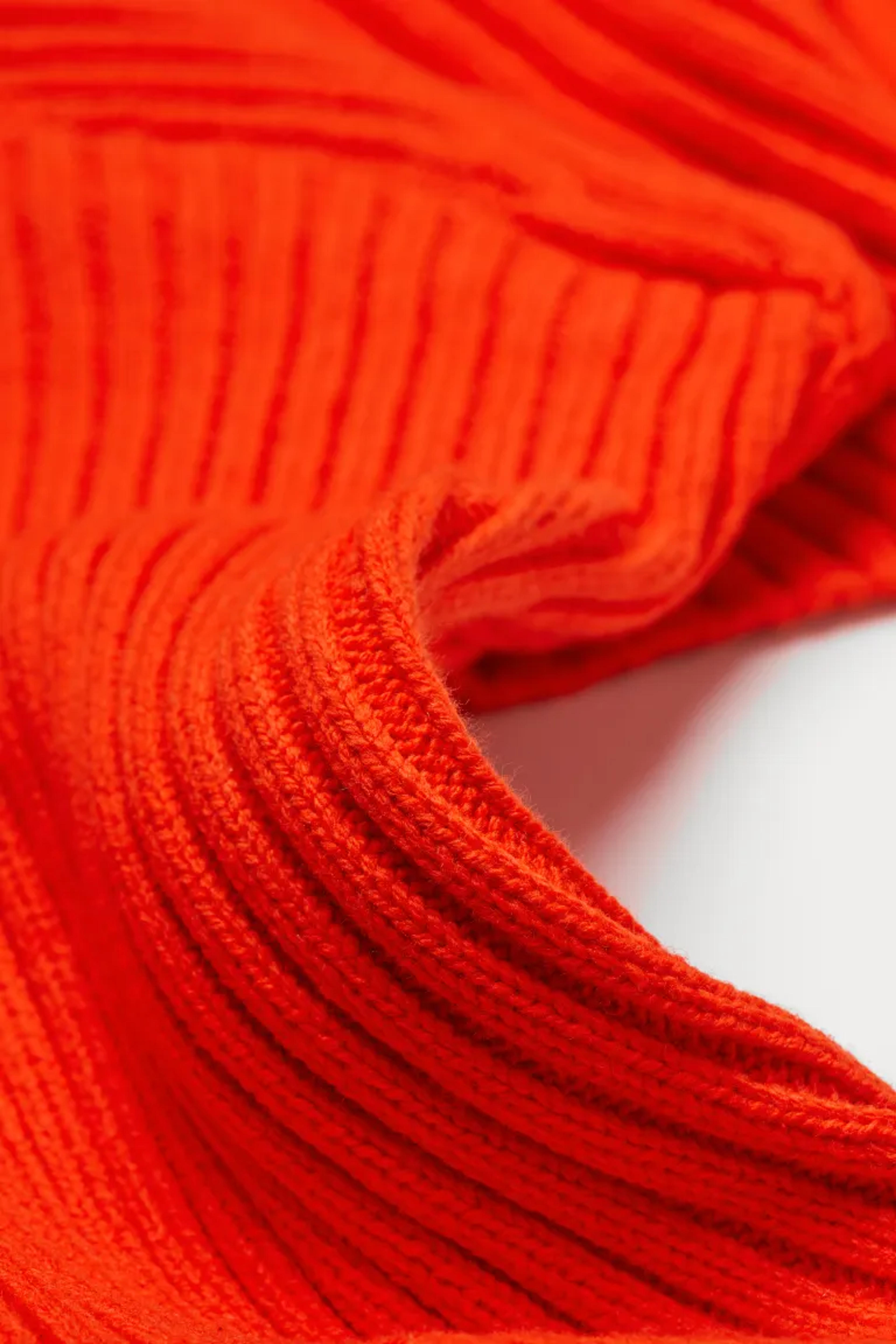 Rib-knit Bolero Sweater - Orange-red - Ladies | H&M US