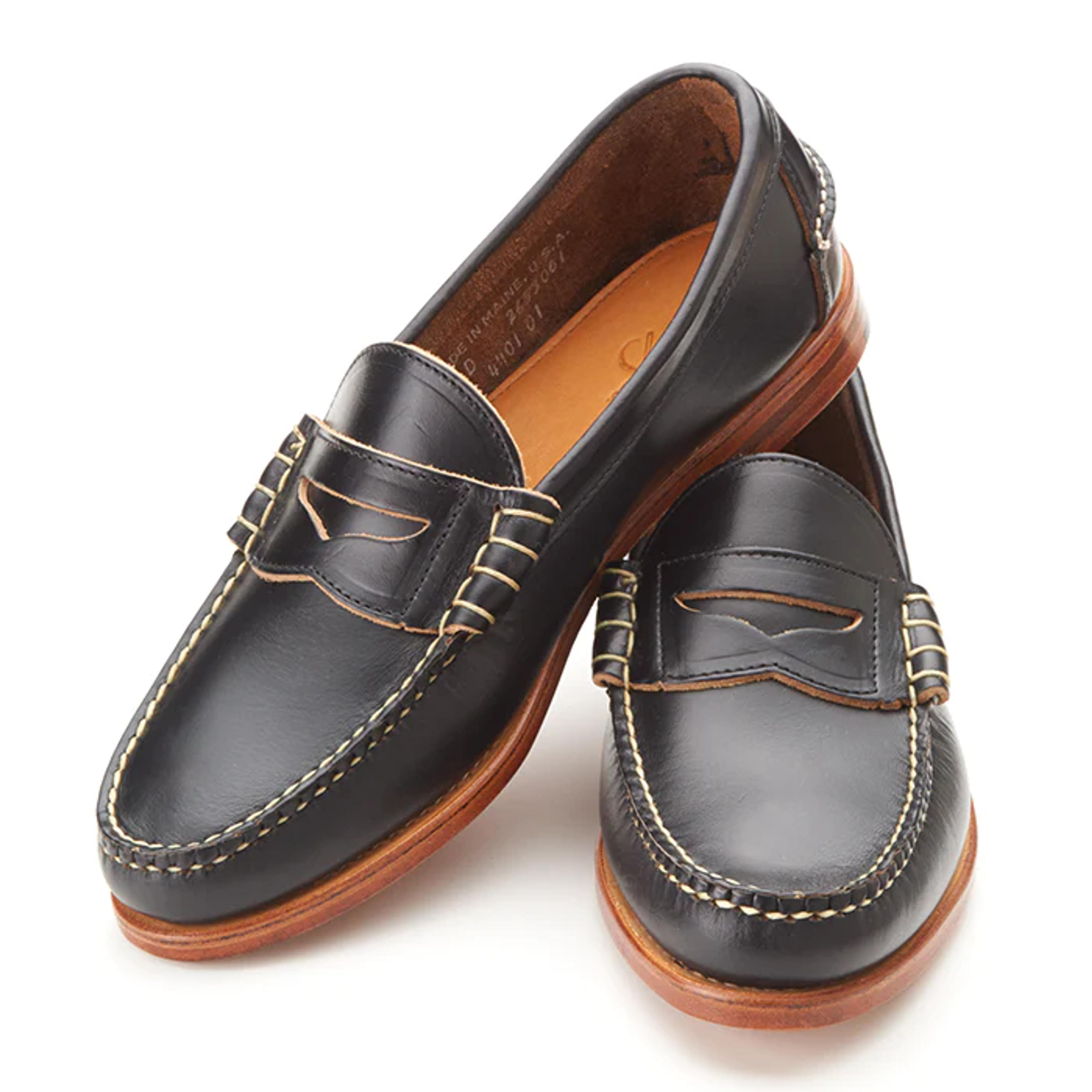 Beefroll Penny Loafers - Black Chromexcel | Rancourt & Co. | Men's Boots and Shoes