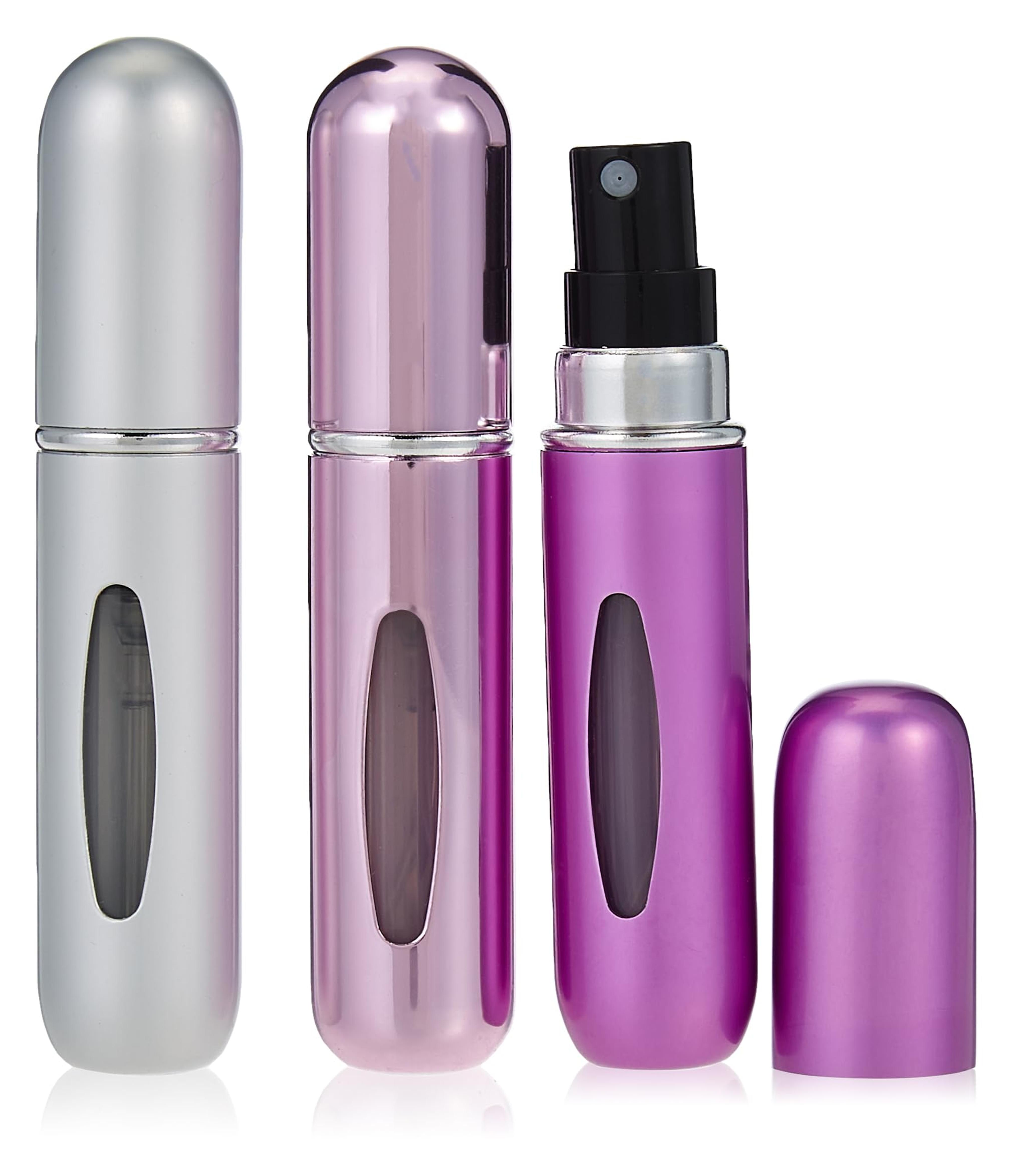 Portable Mini Refillable Perfume Atomizer Bottle Spray, Scent Pump Case for Travel 4 Pcs Pack of 5ml