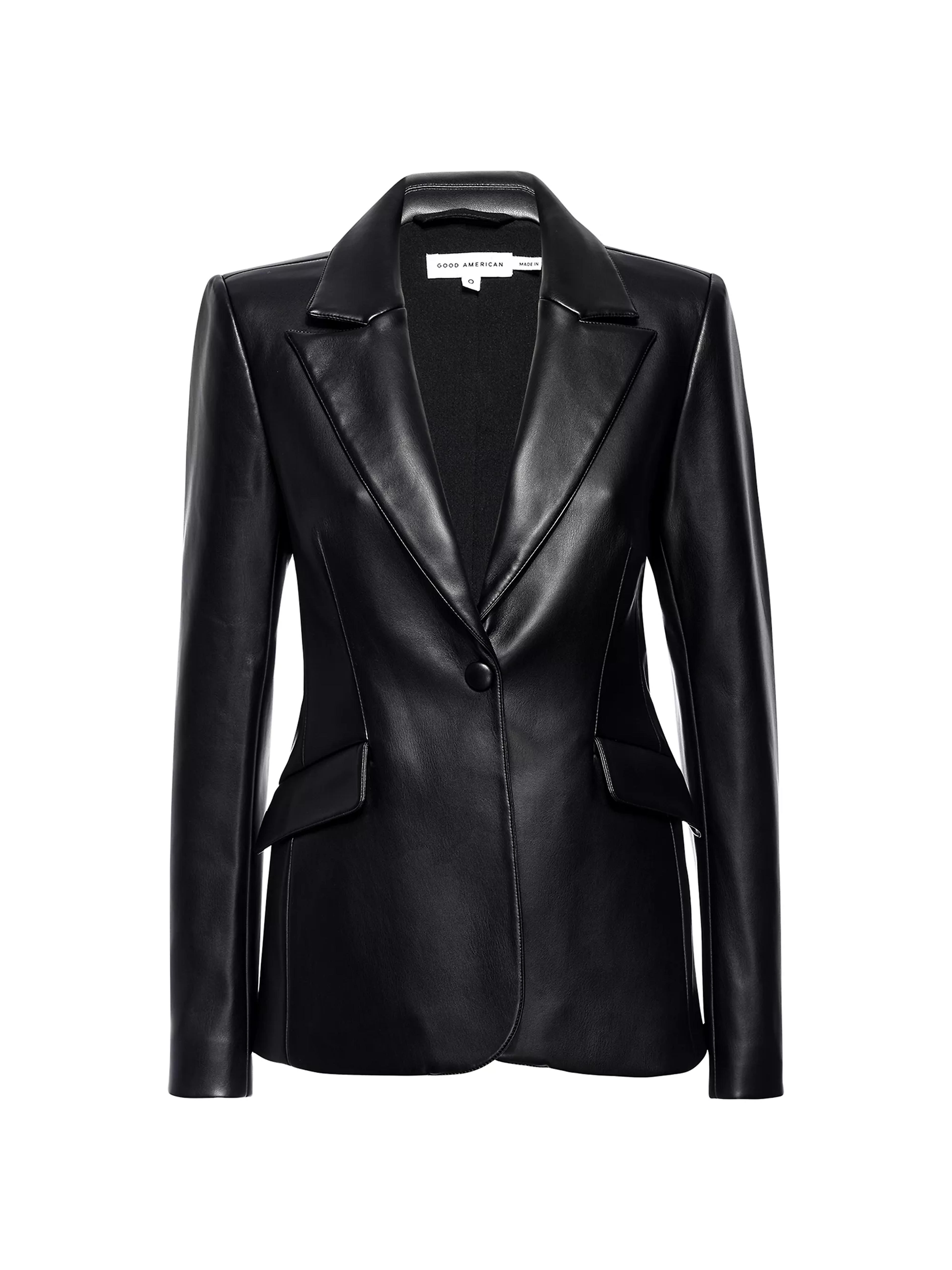 Shop Good American Better Than Leather Single-Button Blazer | Saks Fifth Avenue