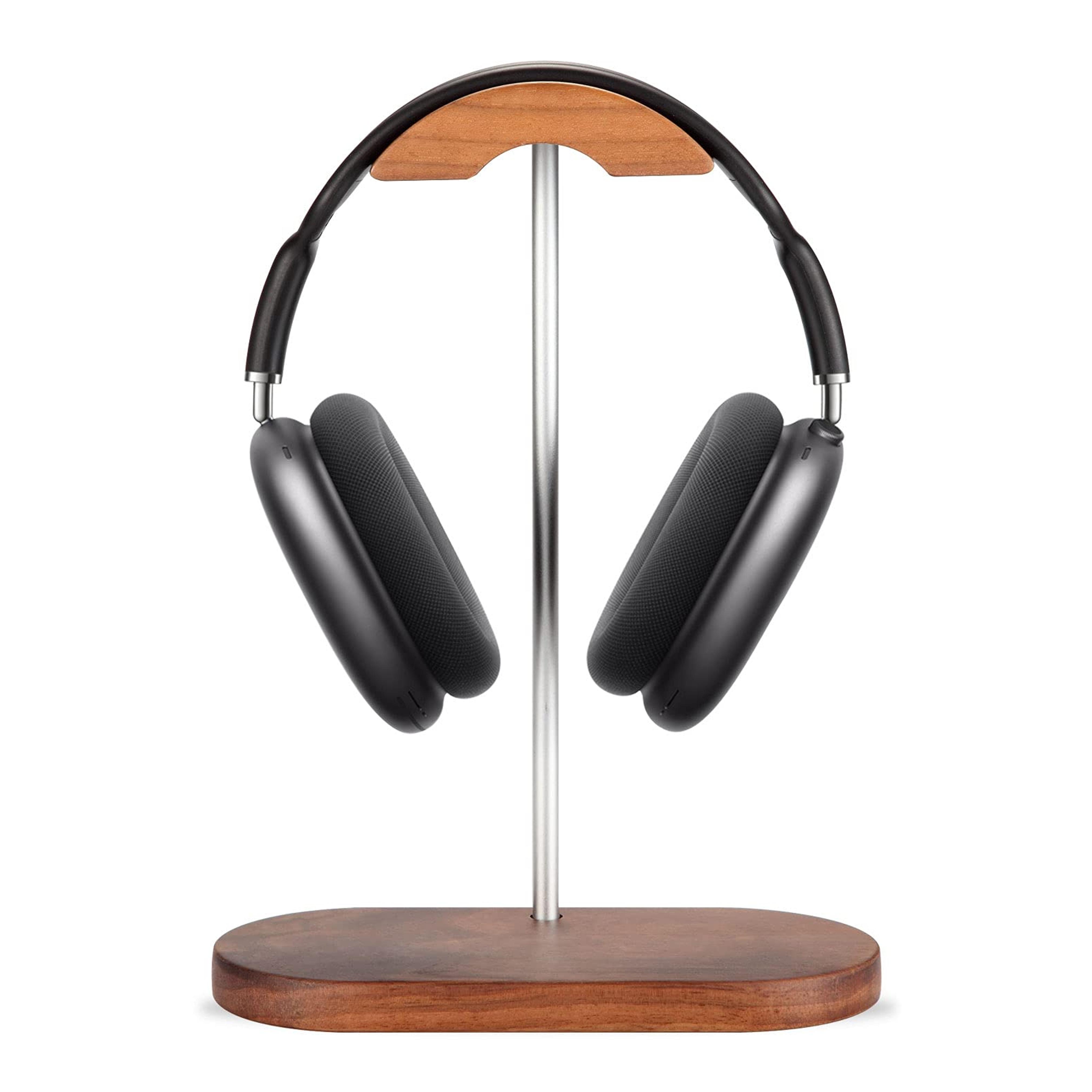 Amazon.com: JuBeCo Nature Walnut Wood & Aluminum Headphone Stand,Sturdy Desk Headset Mount Shelf for Airpods Max, Sennheiser,Beats, Sony, Audio Technica,Bose,Monster, Jabra, JBL, AKG,Gaming Headphones（Wanlut : Electronics