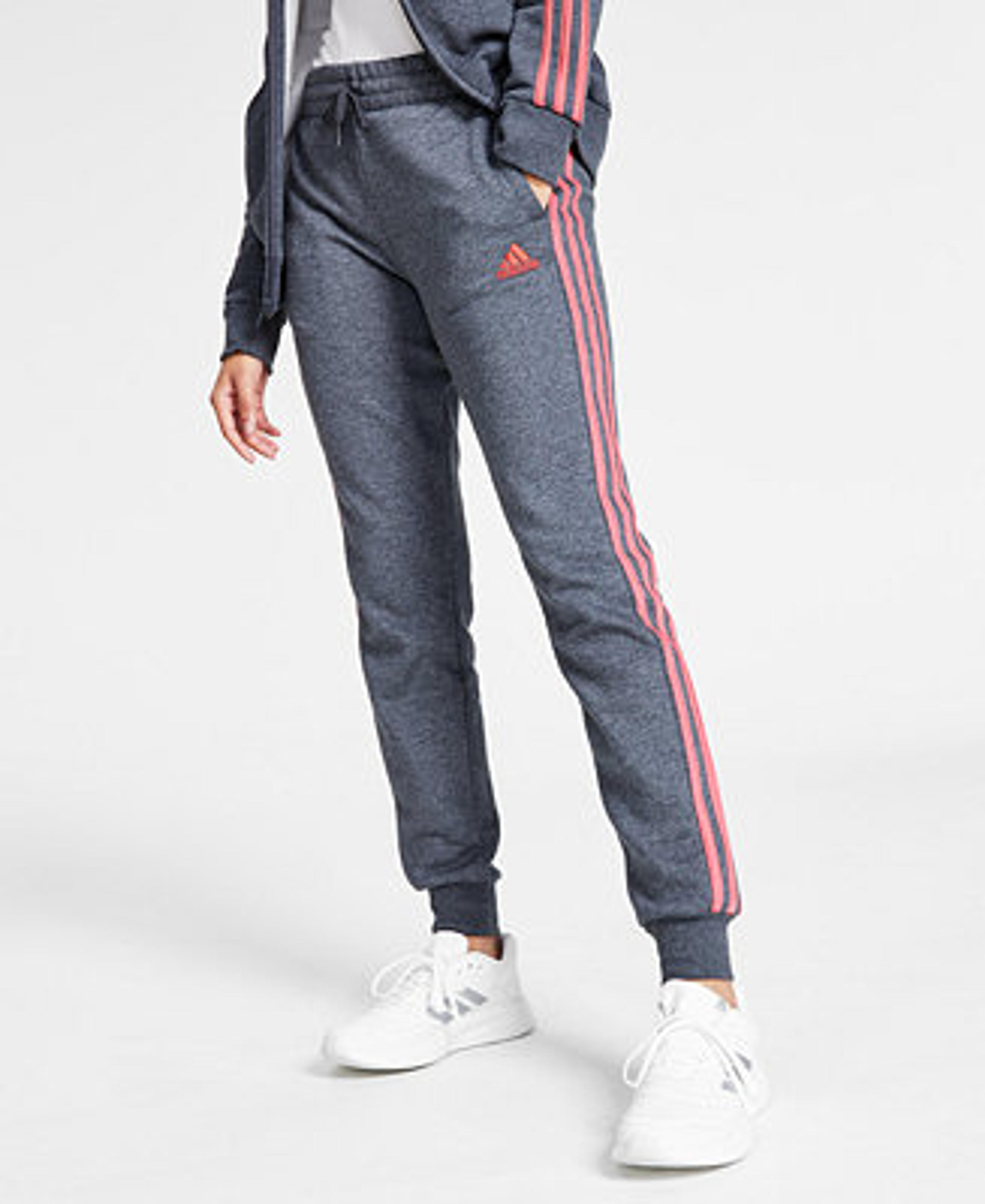 adidas Women's 3-Stripe Cotton Fleece Sweatpant Jogger & Reviews - Activewear - Women - Macy's